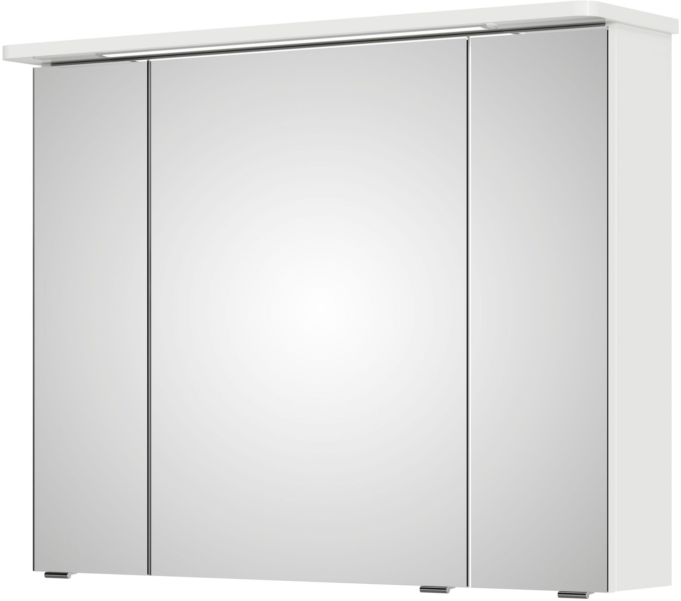 Saphir Spiegelkast Serie 4005 Badezimmer-Spiegelschrank inkl. LED-Kranzbeleuchtung