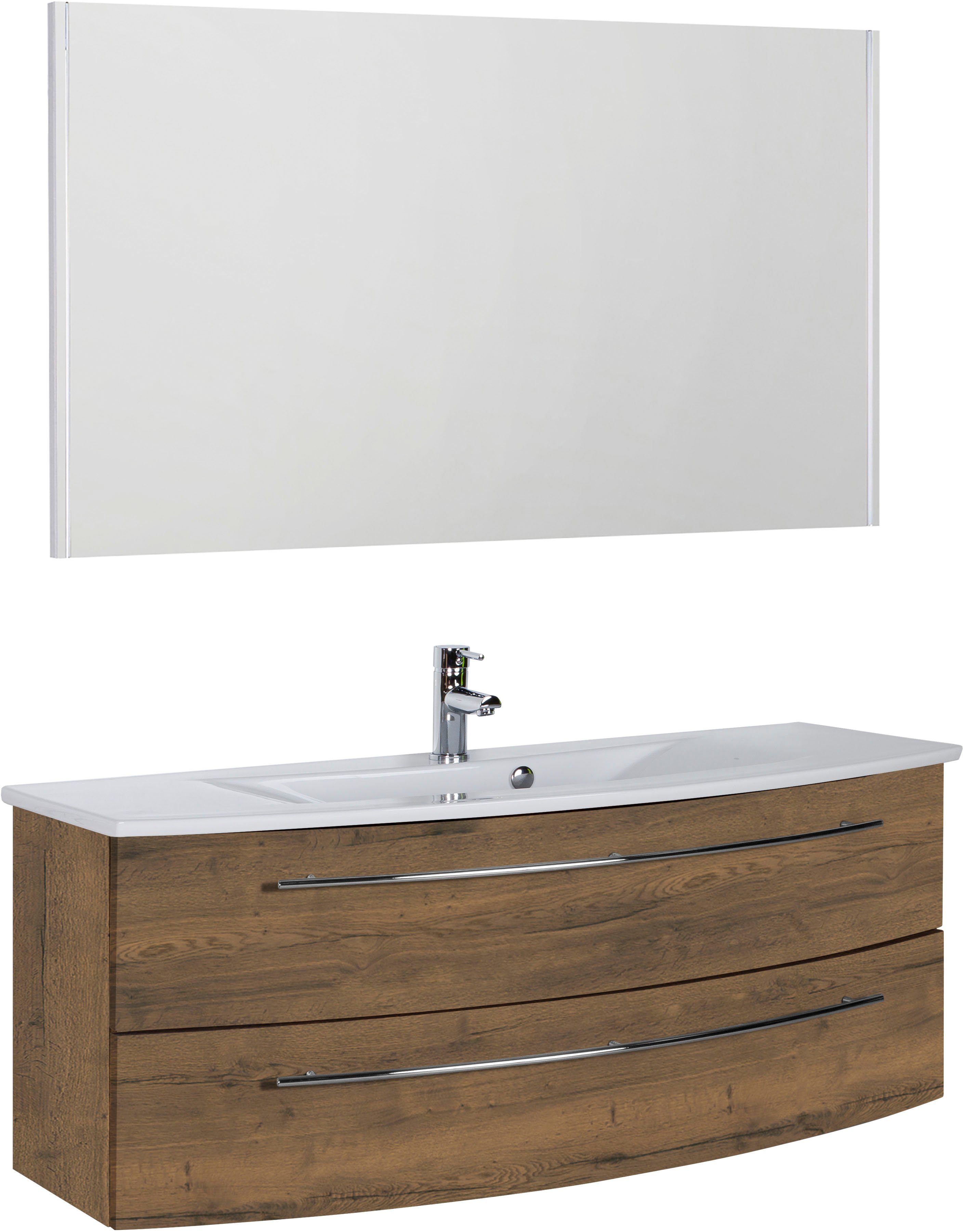 MARLIN Badkamerserie 3040 , breedte 120 cm (2-delig) badmeubelsets bruin