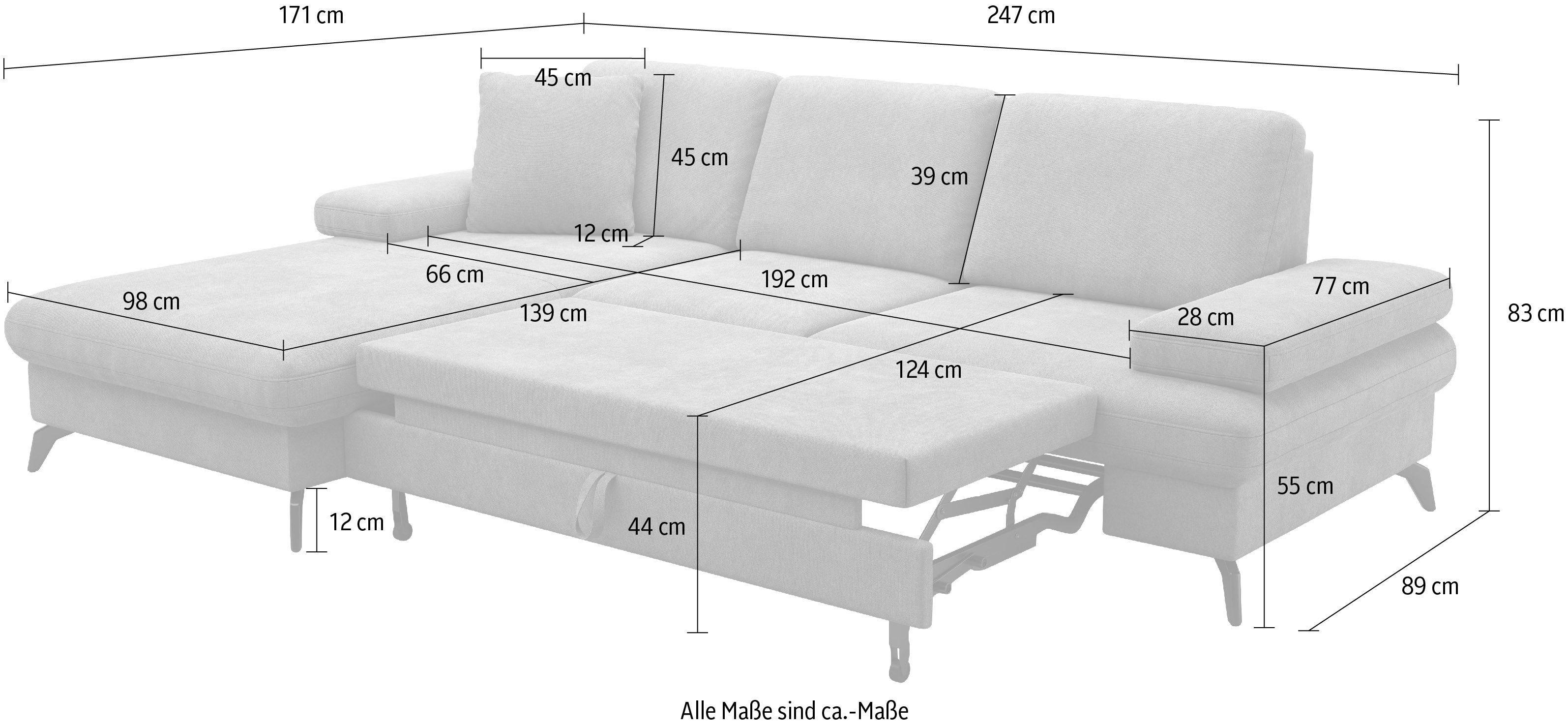 sit&more Hoekbank Morris L-vorm