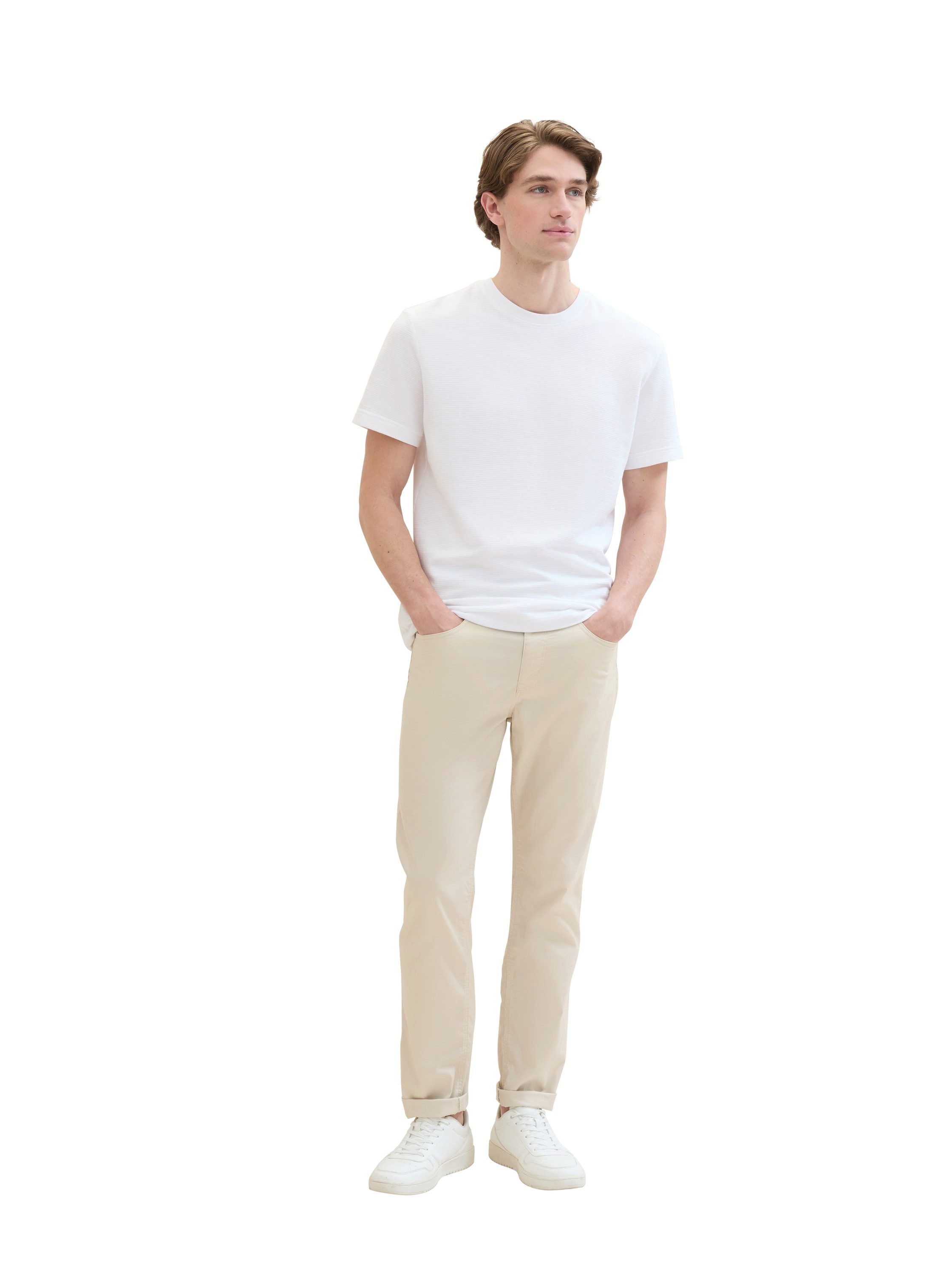 Tom Tailor Five-pocketsbroek met merk-badge op de achterkant