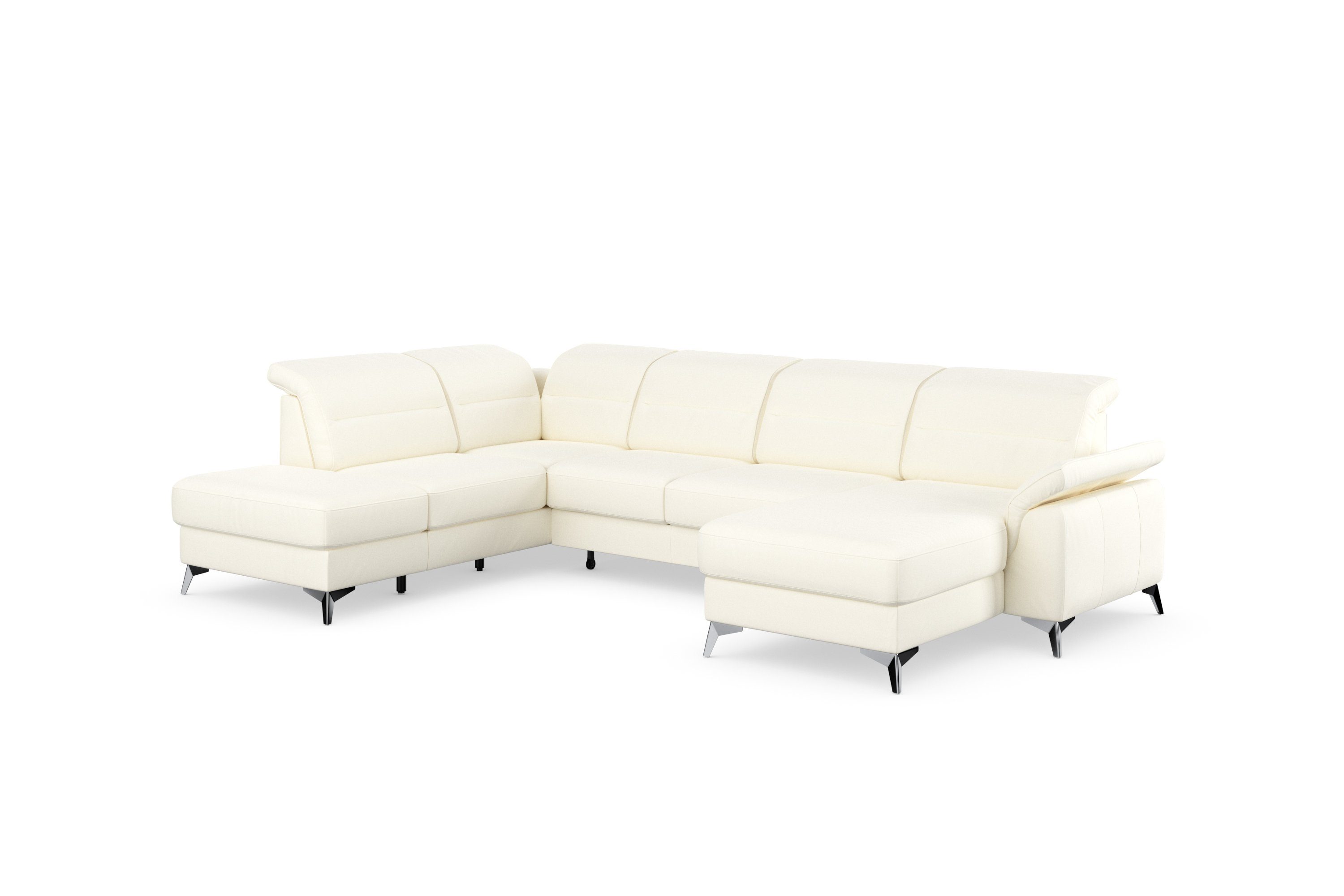 sit&more Zithoek Sinatra U-vorm optioneel met verstelbare hoofdsteun en armleuning etc.