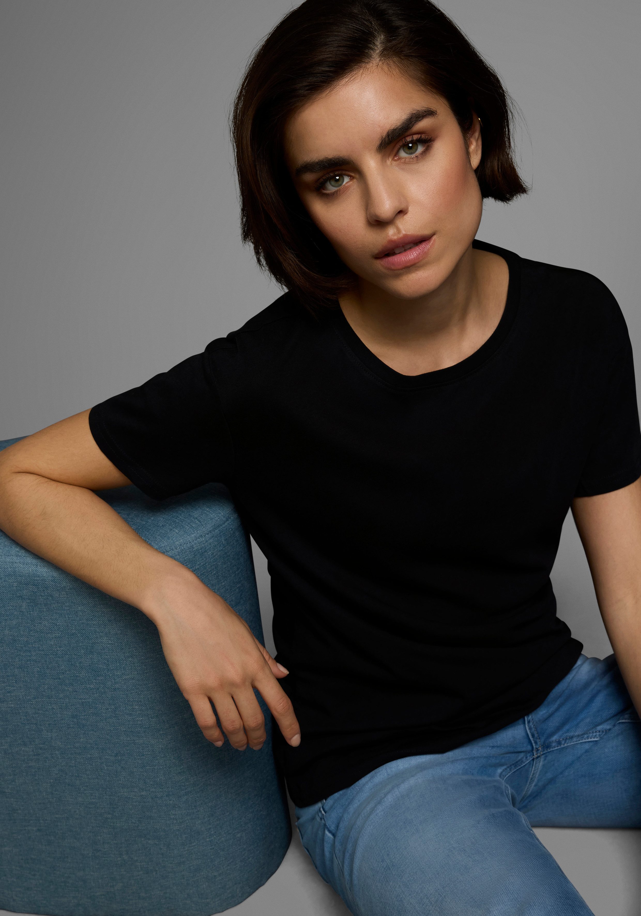 AJC T-shirt oversized pasvorm, basic, van katoen
