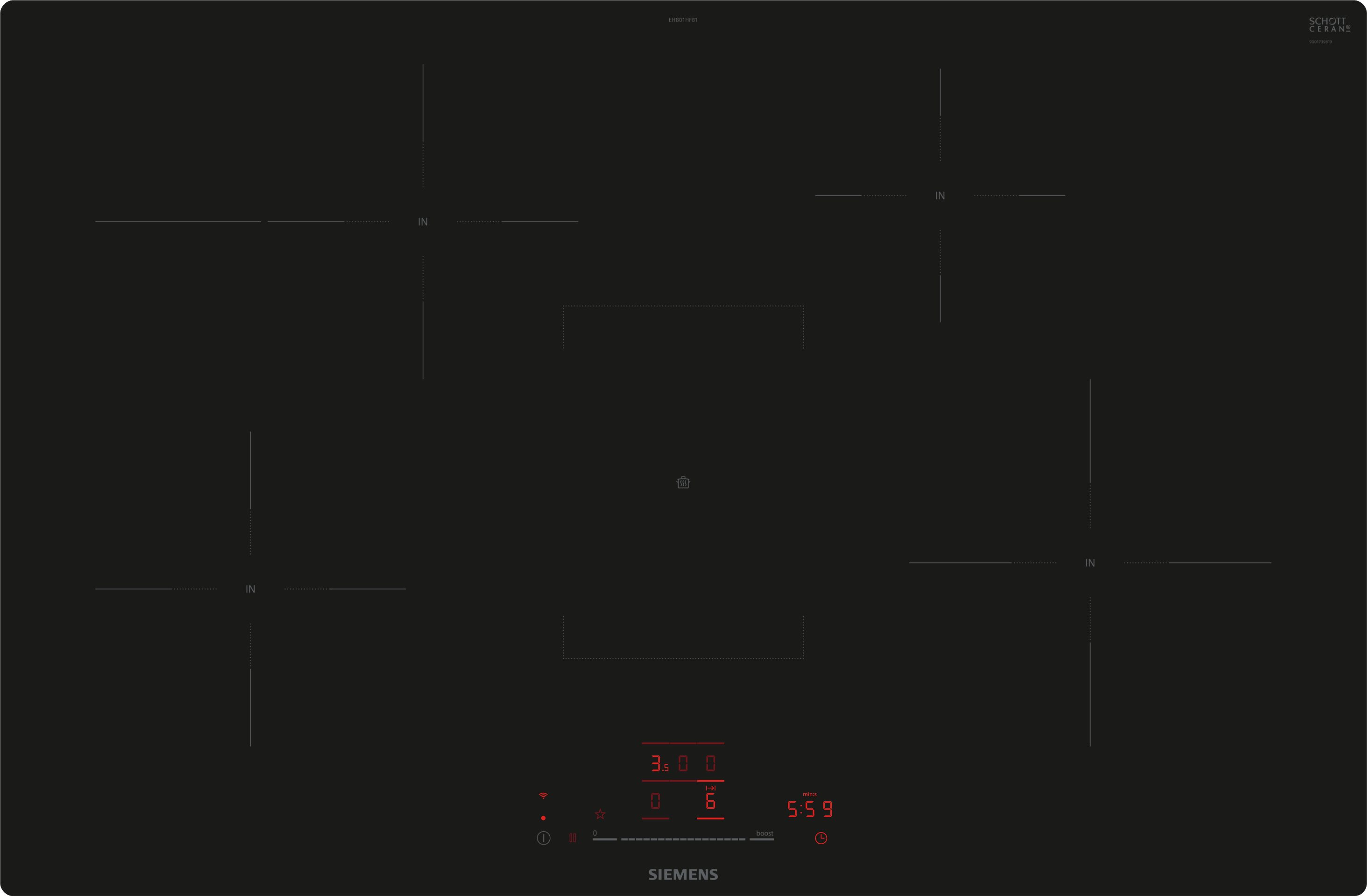 SIEMENS Inductiekookplaat EH801HFB1E