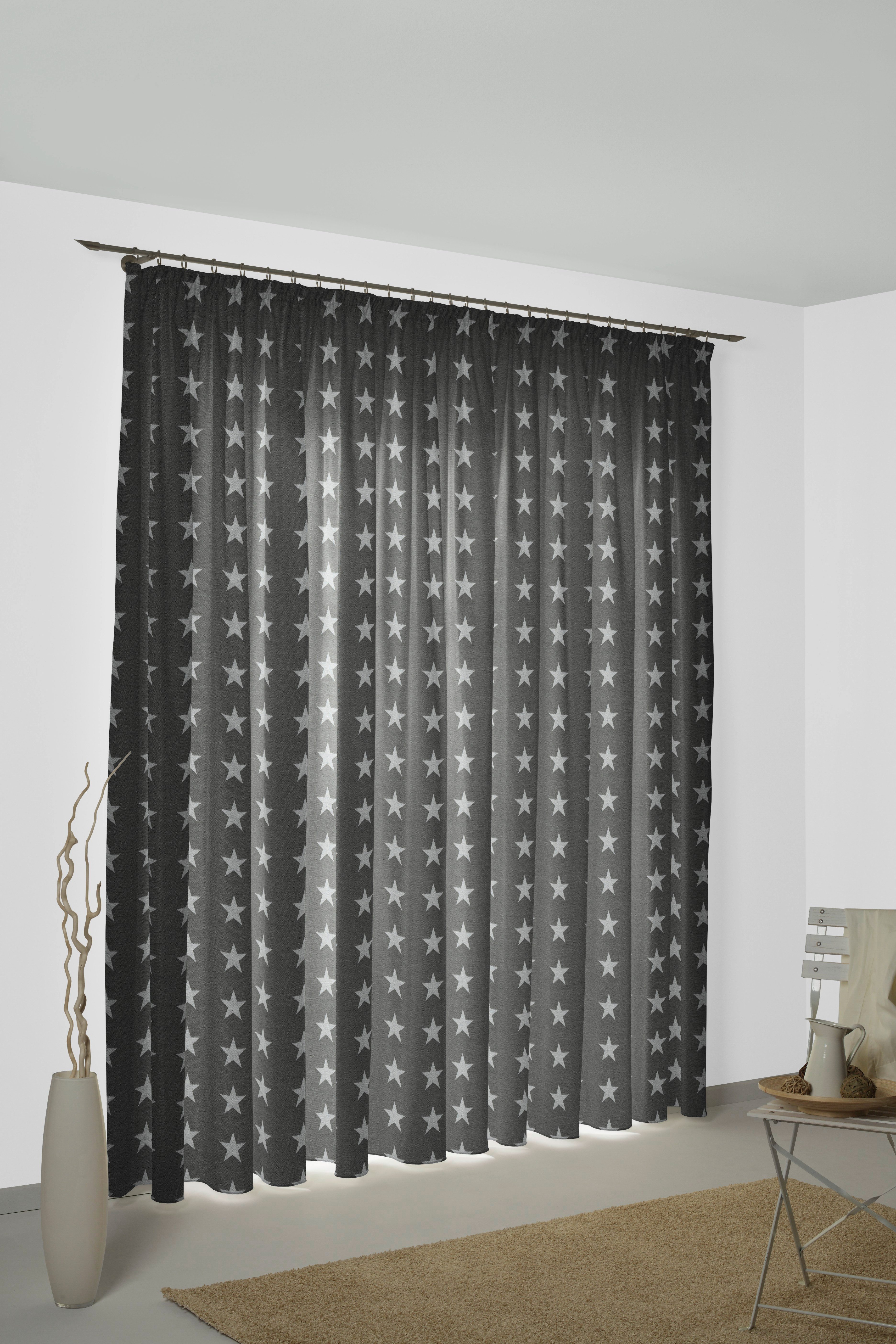 Wirth Gordijn Felino (1 stuk) kant & klaar gordijnen maat hxb: 245x132 cm grijs