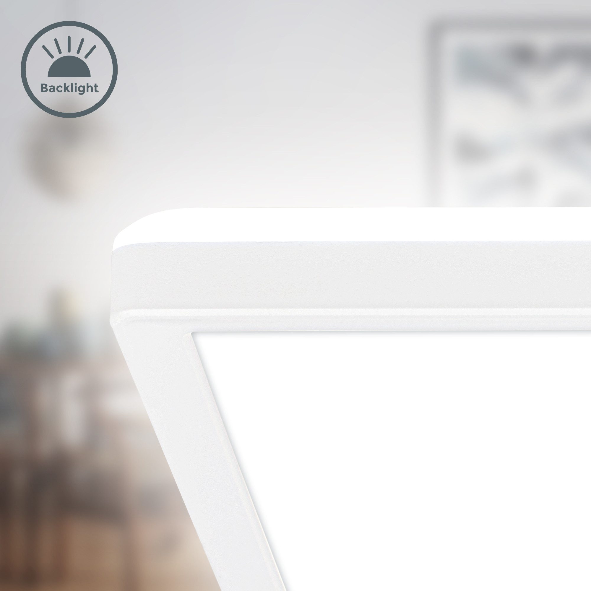 B.K.Licht Led-plafondlamp BKL1599 ultra dunne plafondlamp, LED paneel met backlight