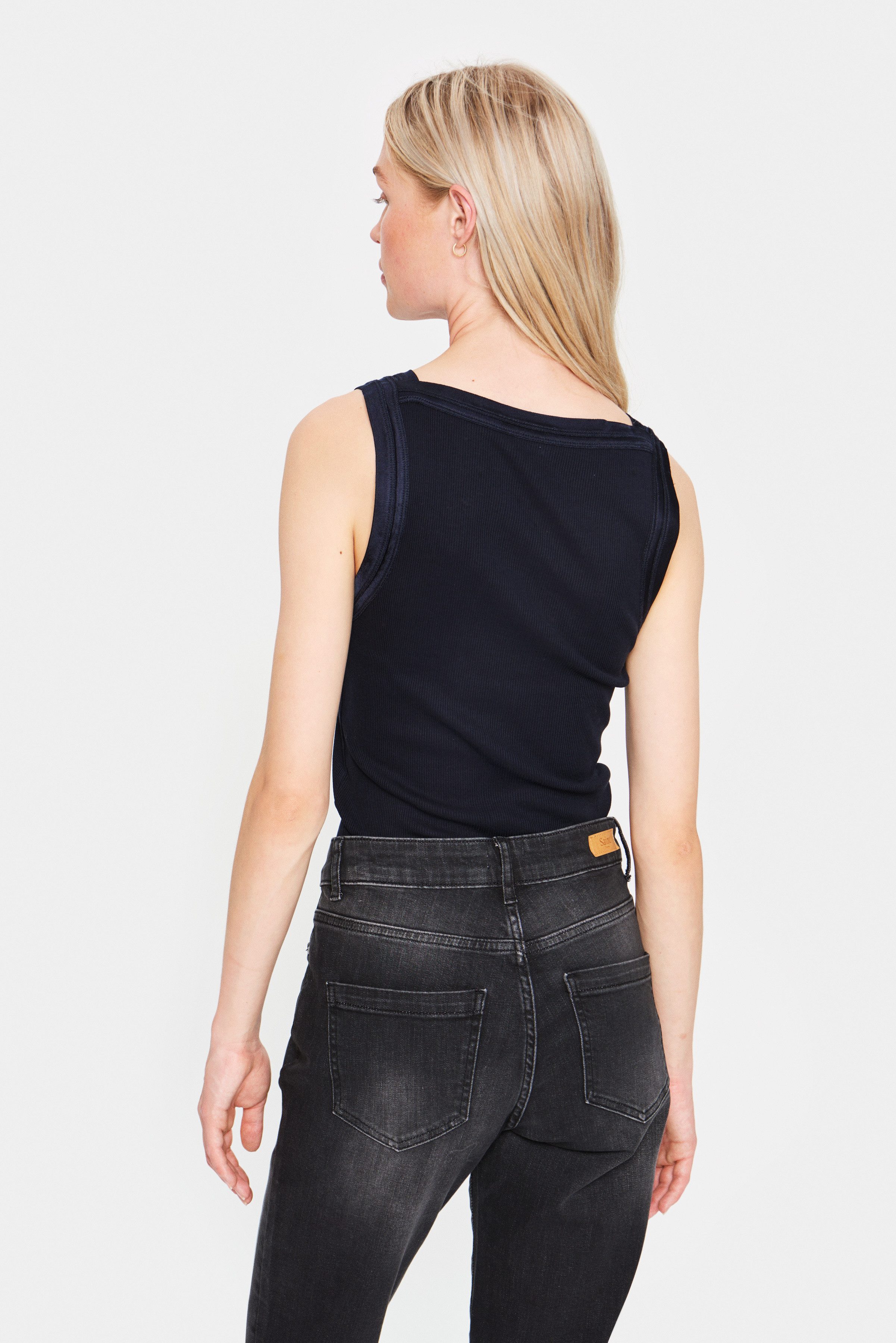 Saint Tropez Tanktop SZ-MAYA TANK TOP met zijde-aandeel