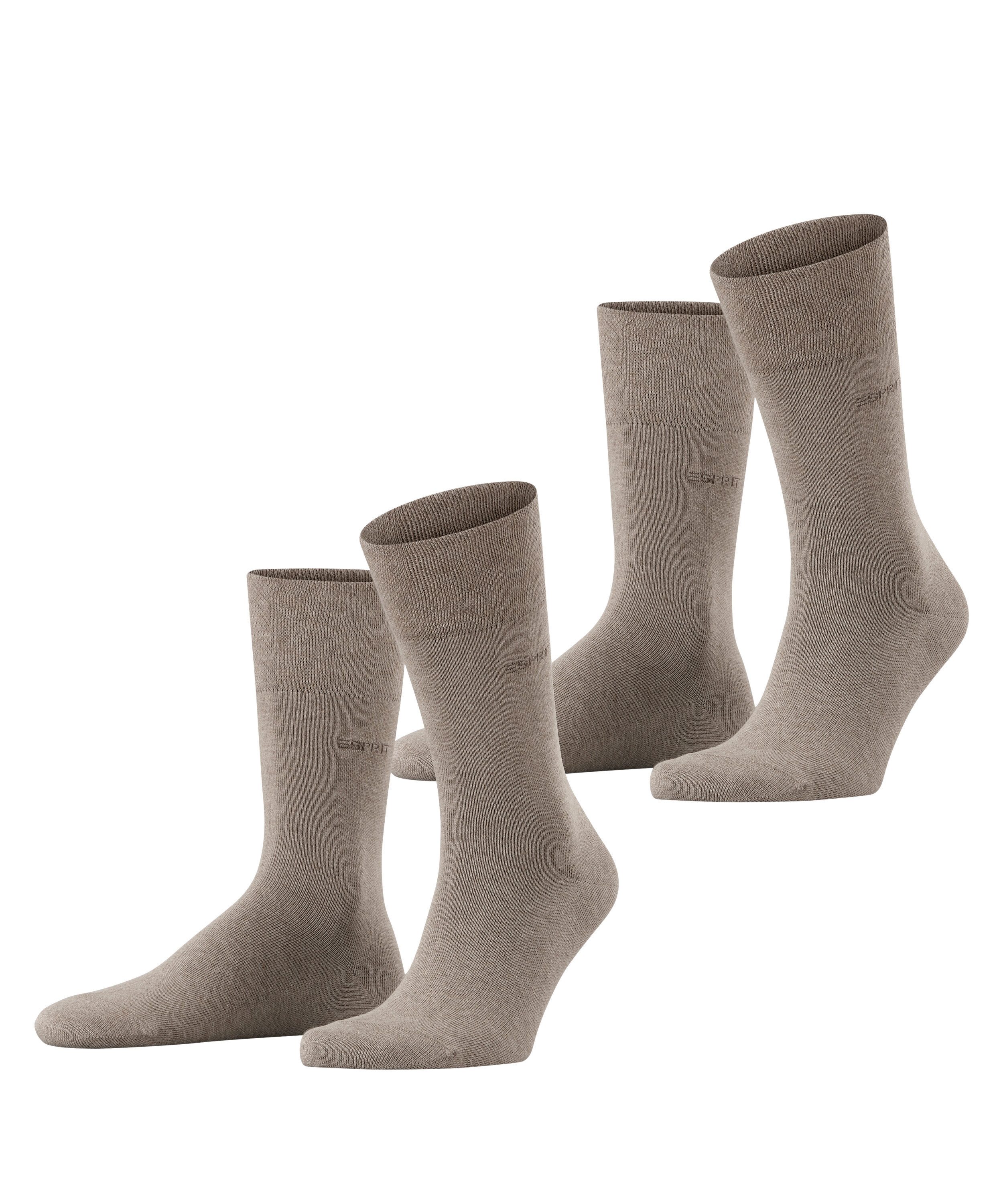 Esprit Sokken Basic Easy (Set van 2) heren sokken maat 43 (46) bruin