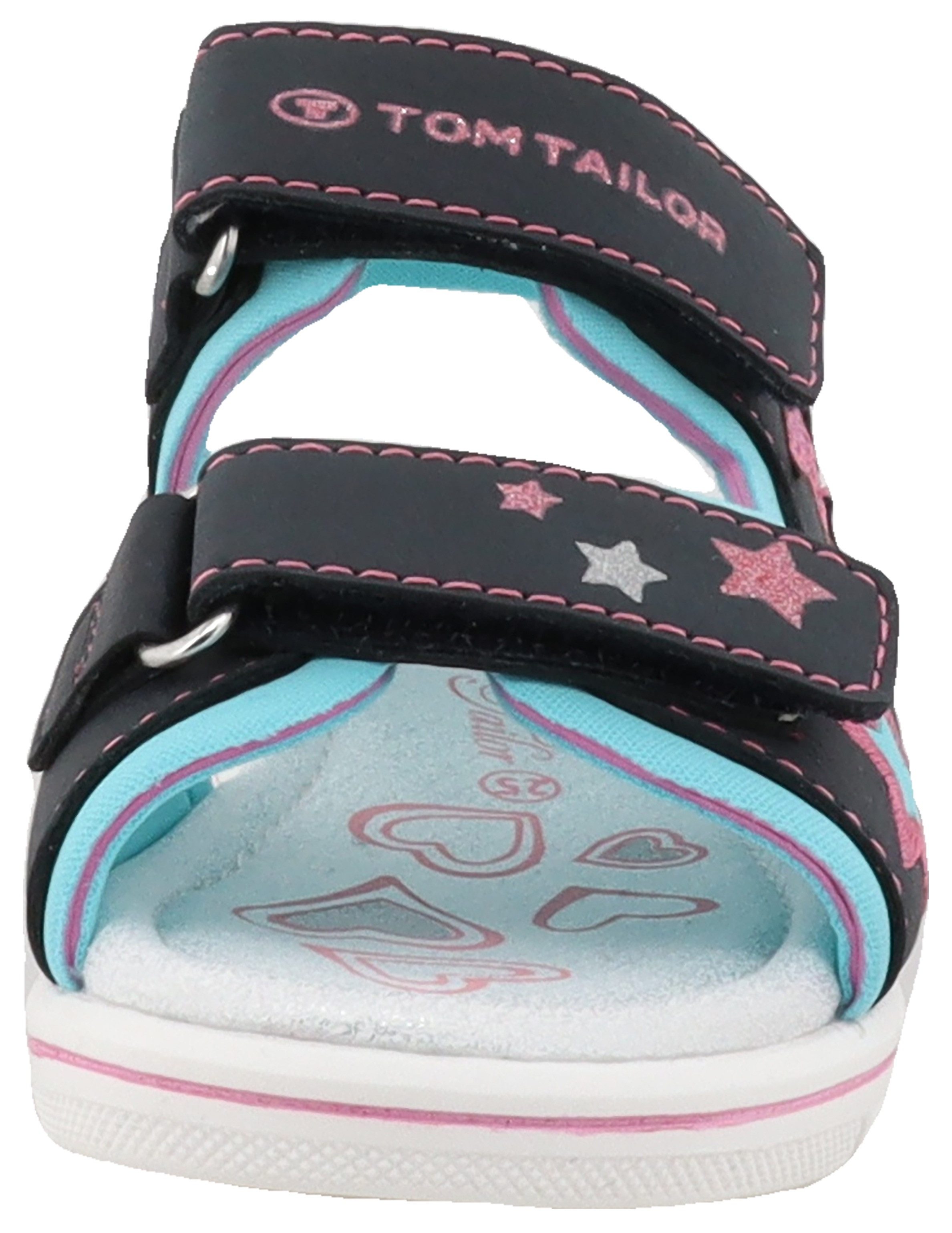 Tom Tailor Sandalen , zomerschoen, klittenbandschoen, vrijetijdsschoen met contrastafwerkingen