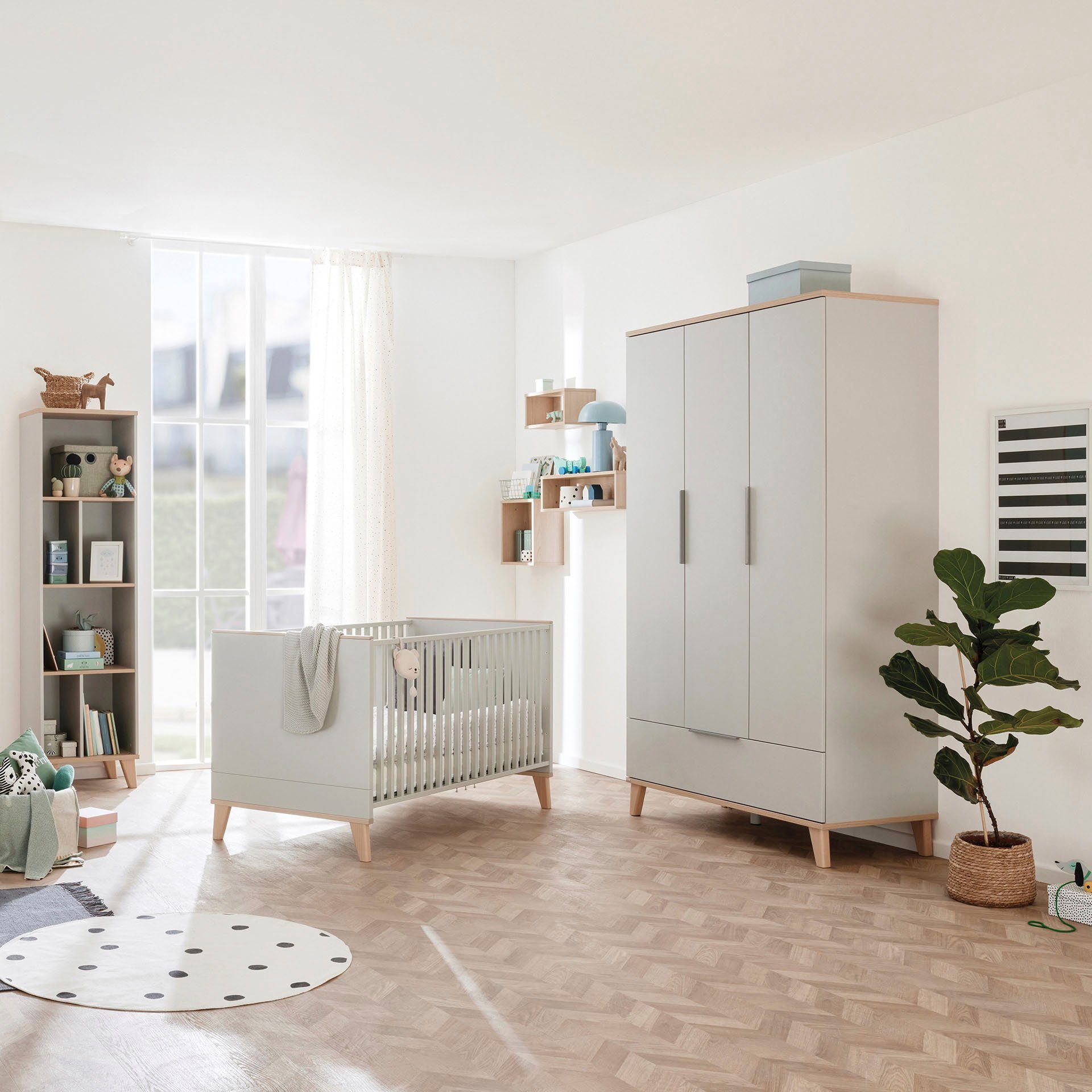 PAIDI Kinderwelten Kledingkast Fiene, kledingkast voor de kinderkamer veel opbergruimte met legplanken en kledingstangen