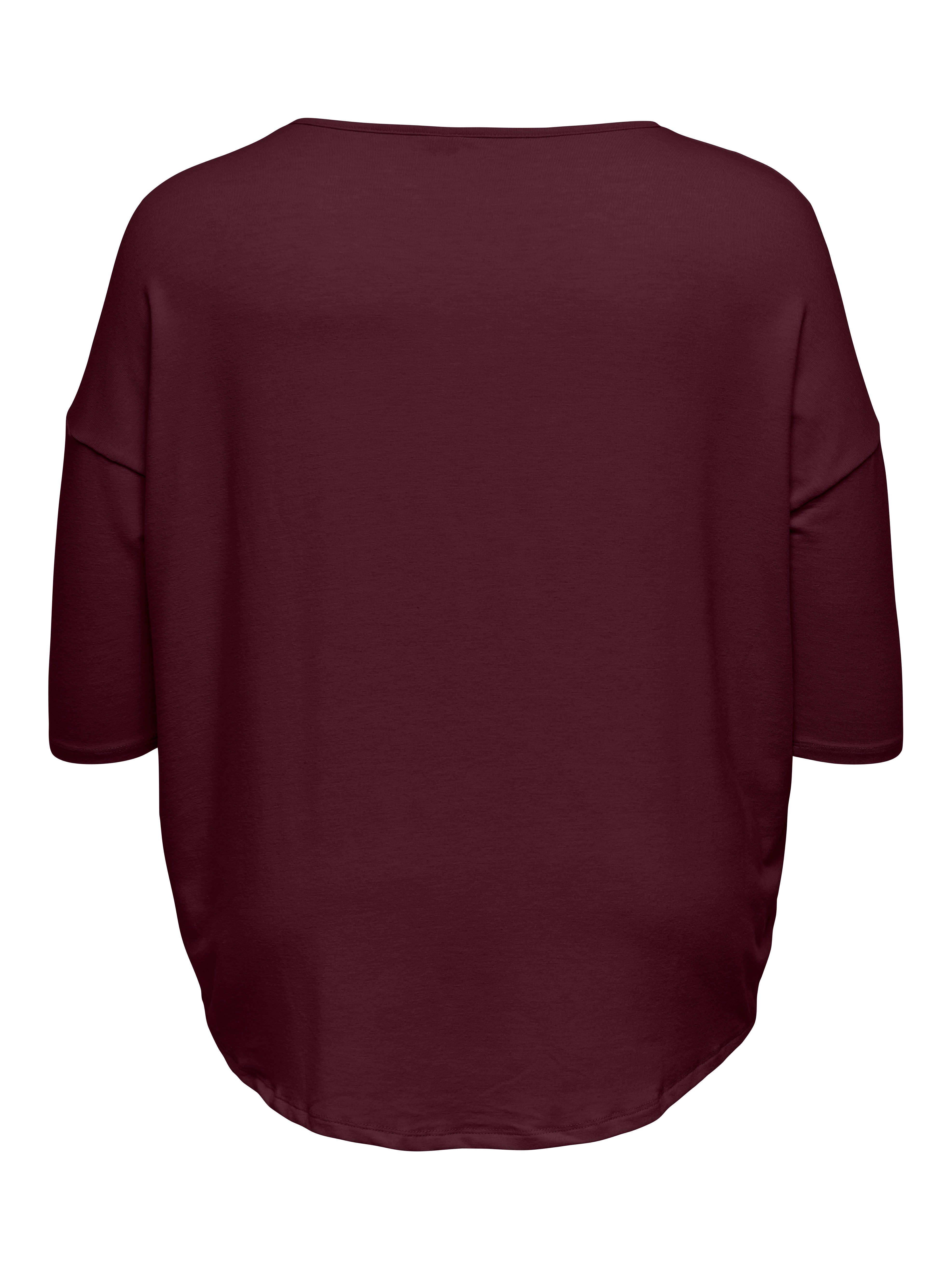 ONLY CARMAKOMA Shirt met 3/4 mouwen CARLAMOUR 3/4 TOP JRS NOOS