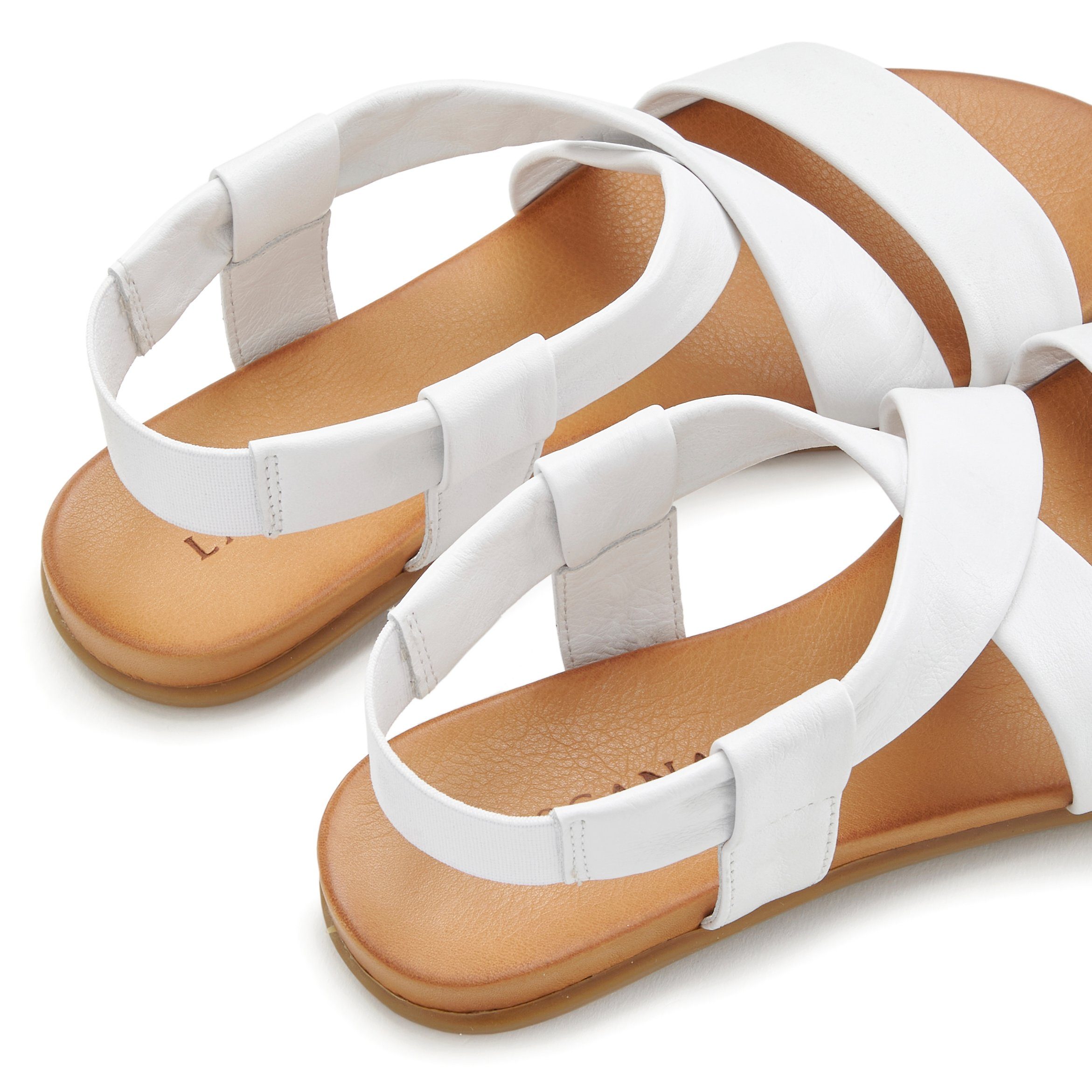 Lascana Sandalen Zomerschoen van leer met verfijnde bandjes, sandaal, zomerschoen