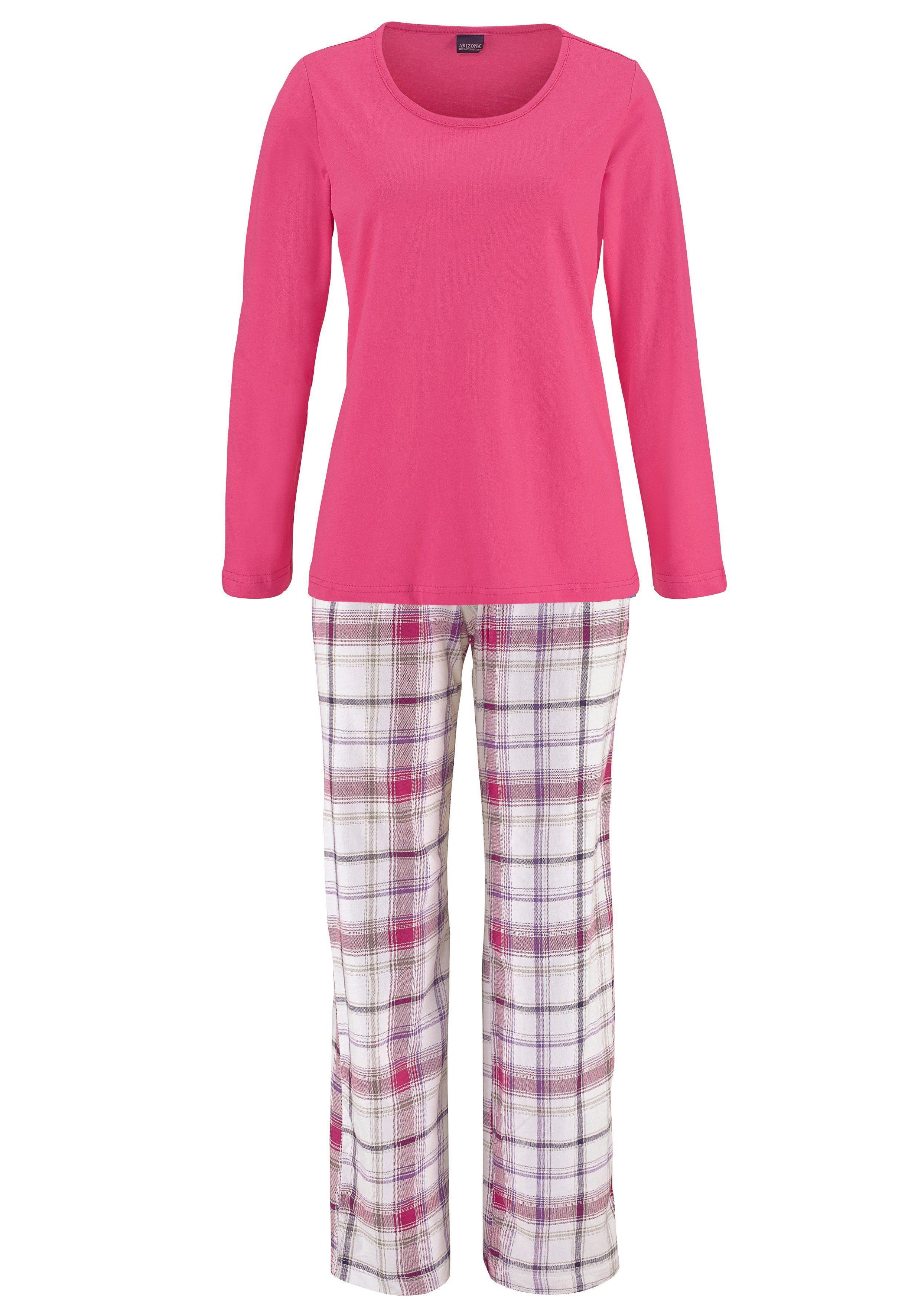 Arizona Pyjama met broek met ruitdessin (4-delig, Set van 2)