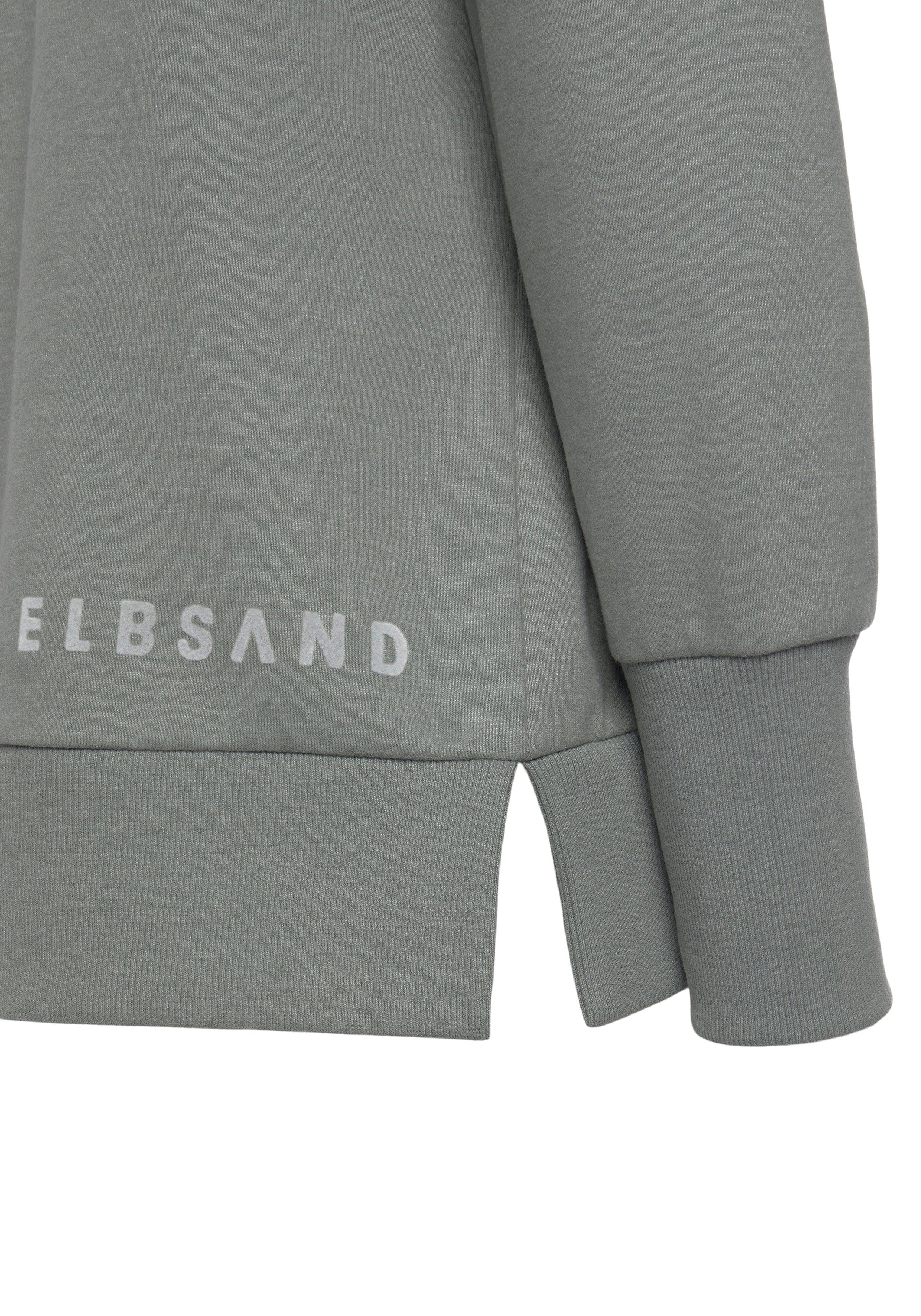 Elbsand Hoodie Svana met logoprint comfortabele hoodie zijslitsen