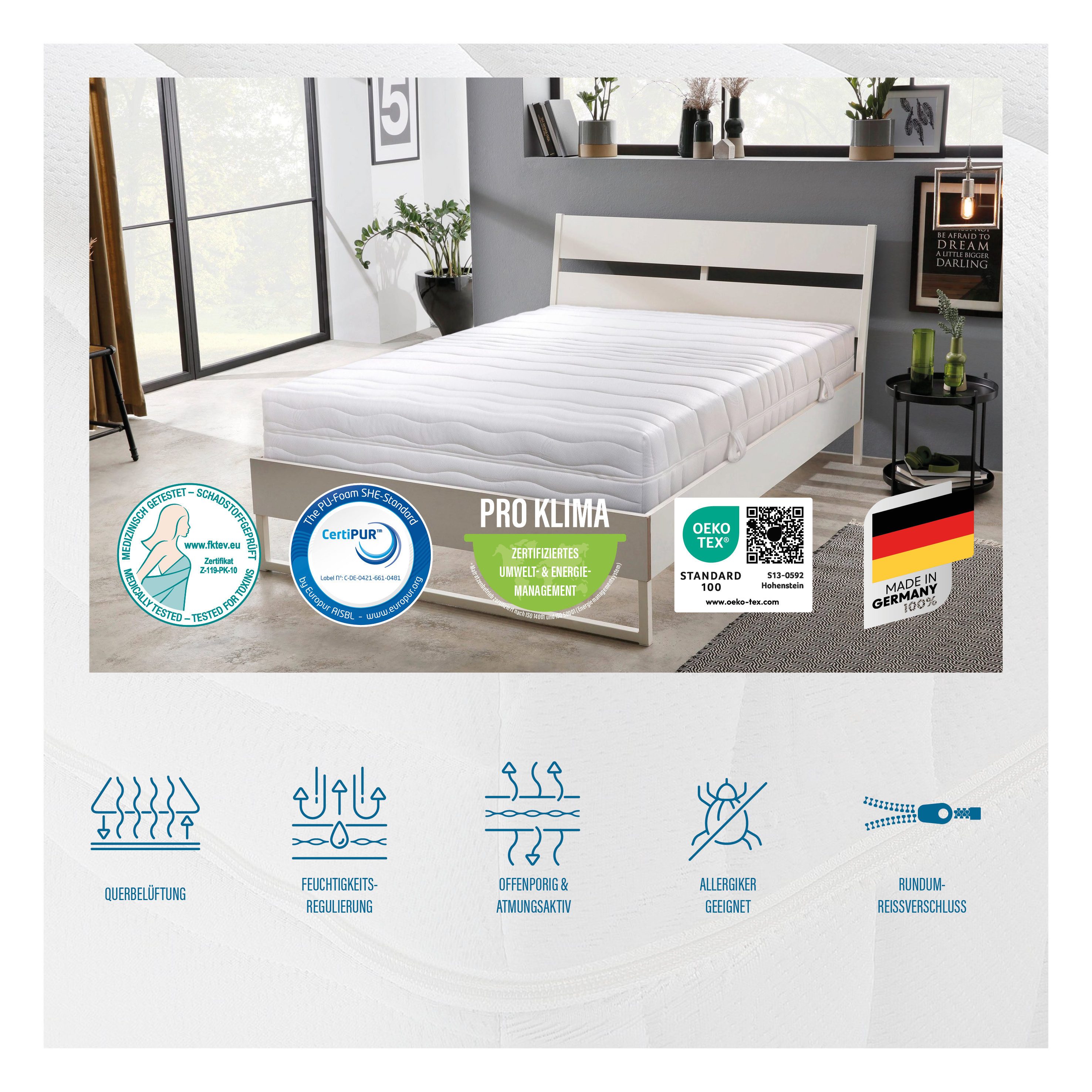 Beco Comfortschuimmatras Grand Majestic, matras in luxe hoogte, ideaal voor senioren hoogte 32 cm