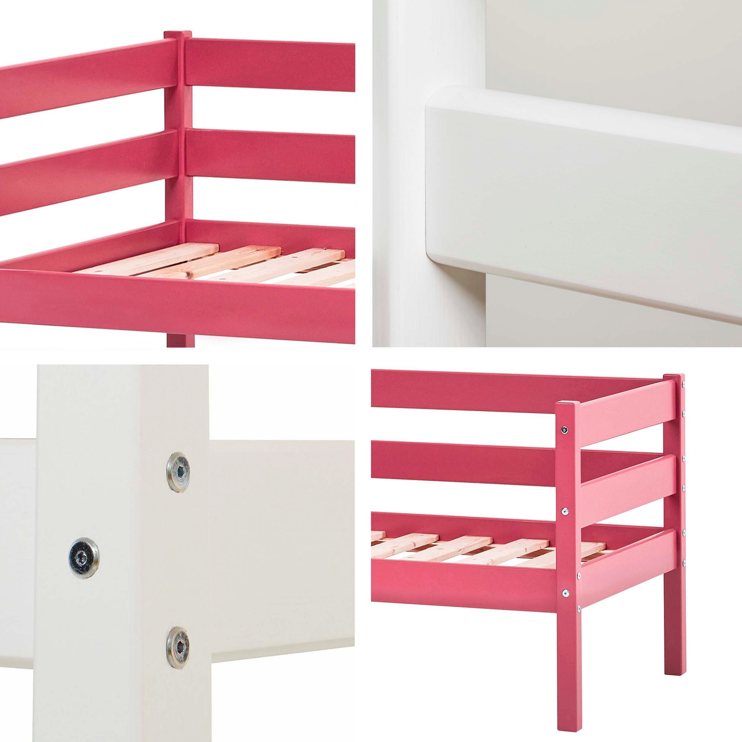 Hoppekids 1-persoonsledikant ECO Comfort kinderbed, massief grenenhout, tienerbed inclusief lattenbodem (set)
