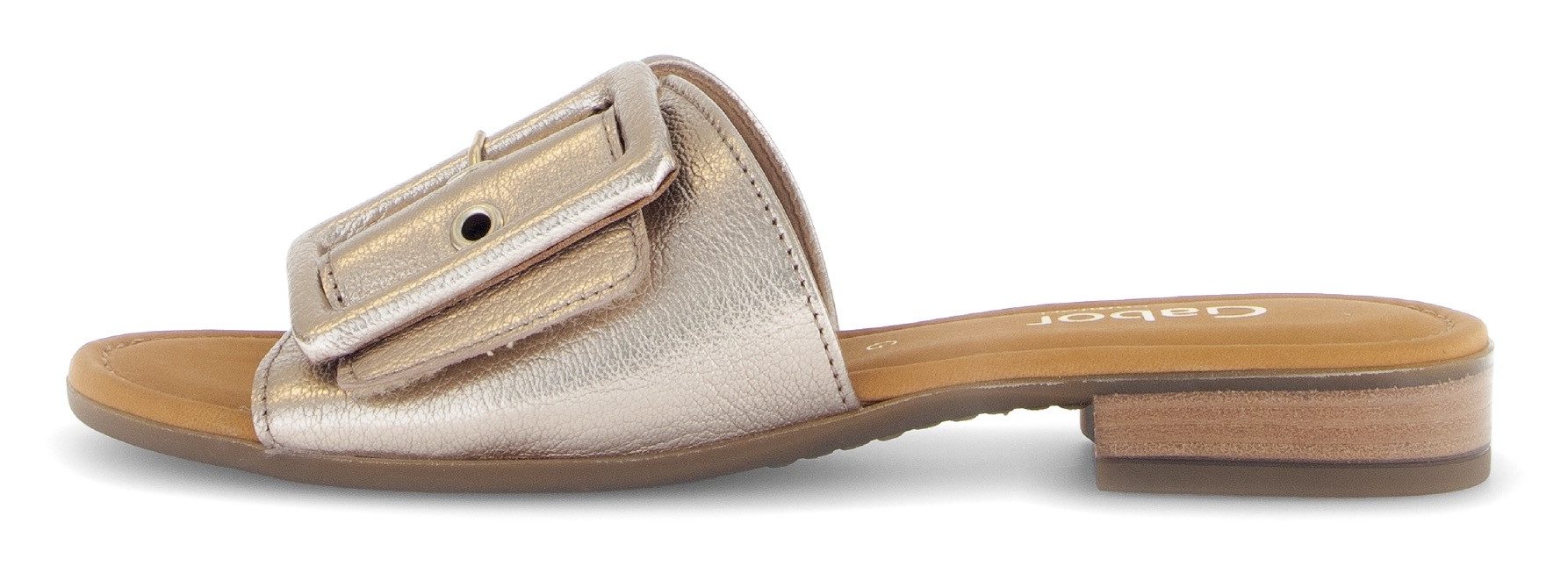 Gabor Slippers Rhodos , blokhak, zomerschoen, comfortabele schoen in breedte g (= breed)