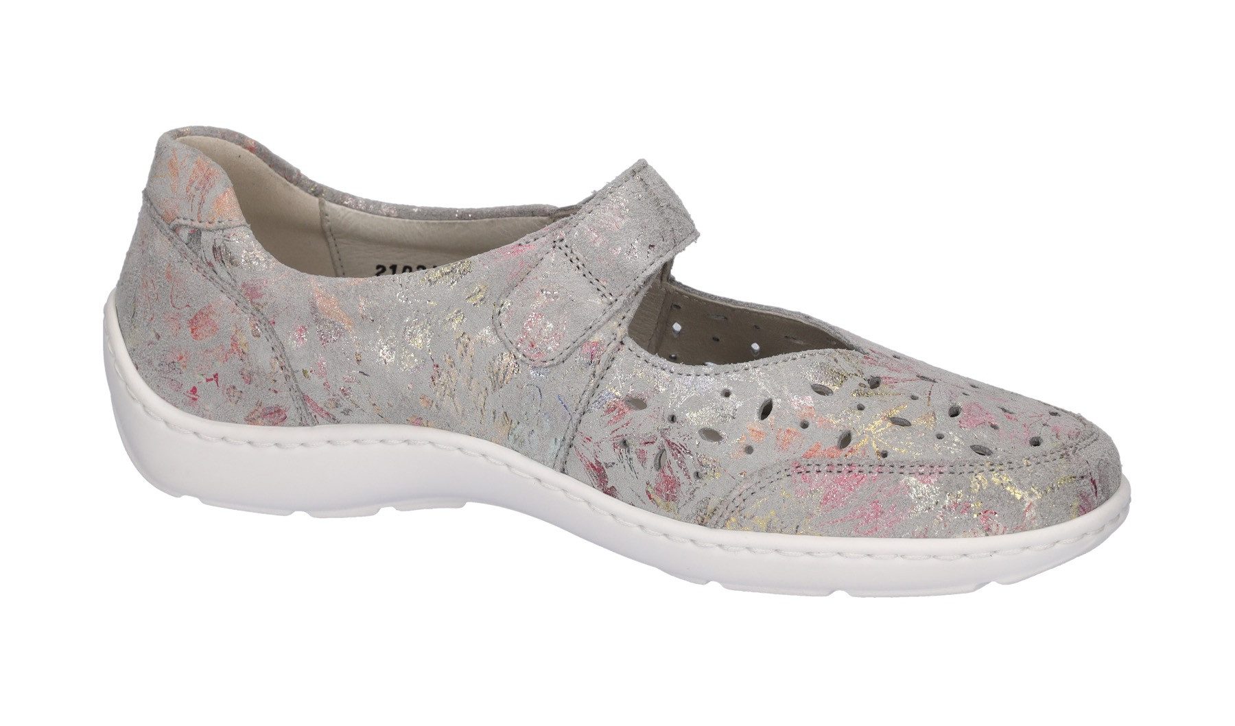 Waldläufer Ballerina's met riempje Henni , sleehak, lage schoen, comfortabele schoen met perforatie, breedte h