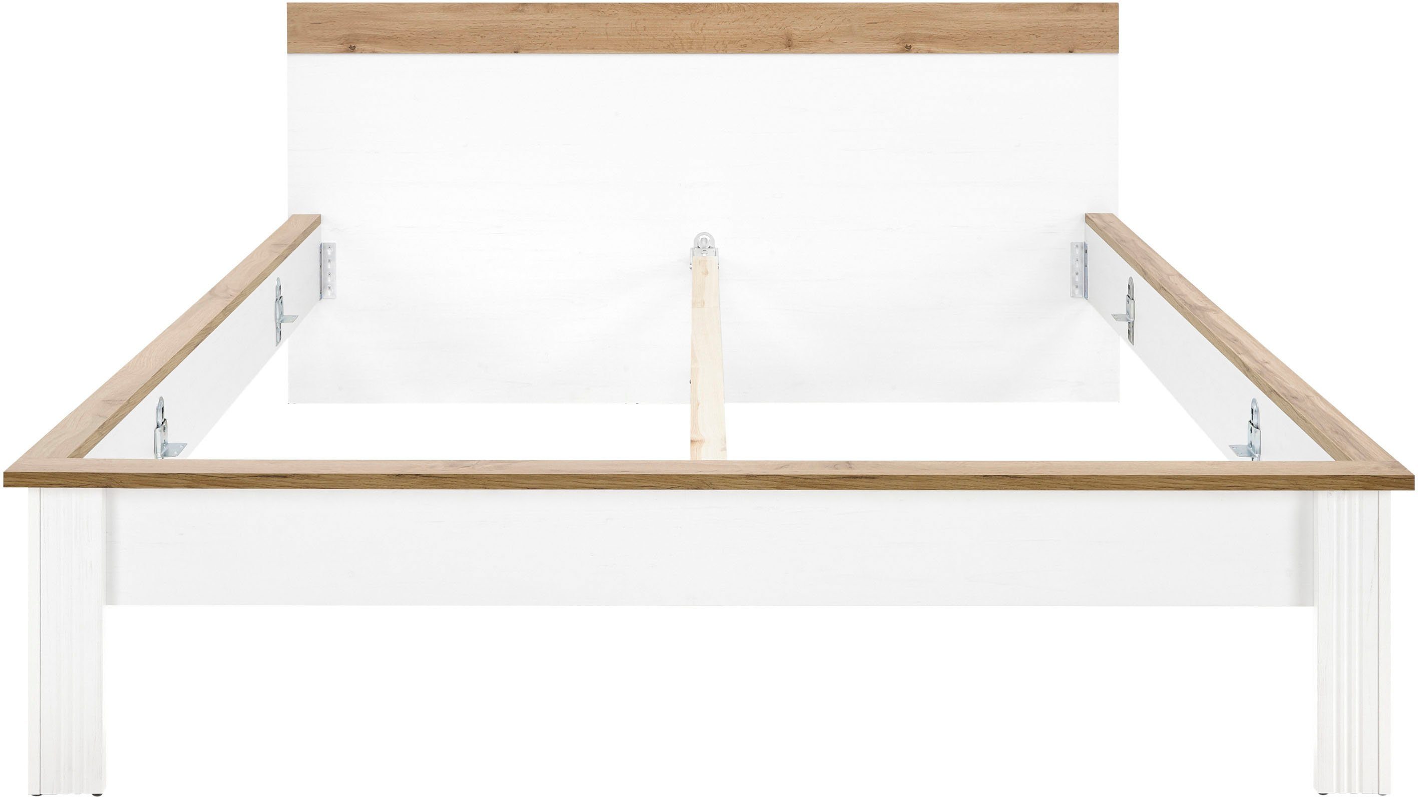 Home affaire 1-persoonsledikant WESTMINSTER bed in landelijke stijl, tweepersoonsbed, bedframe in verschillende kleuren beschikbaar, ligoppervlak 90/140/180x200 cm