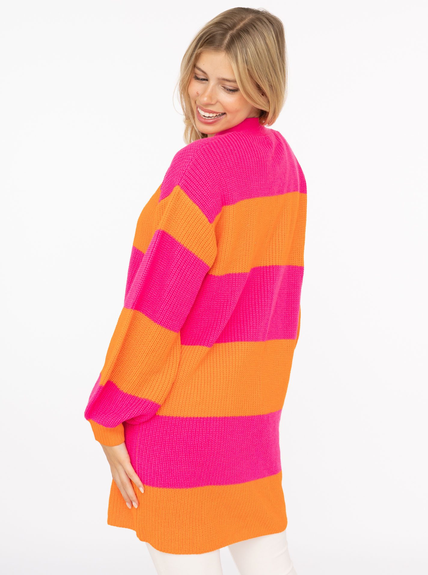 Zwillingsherz Cardigan Katja gestreepte vest met wolpercentage, one size
