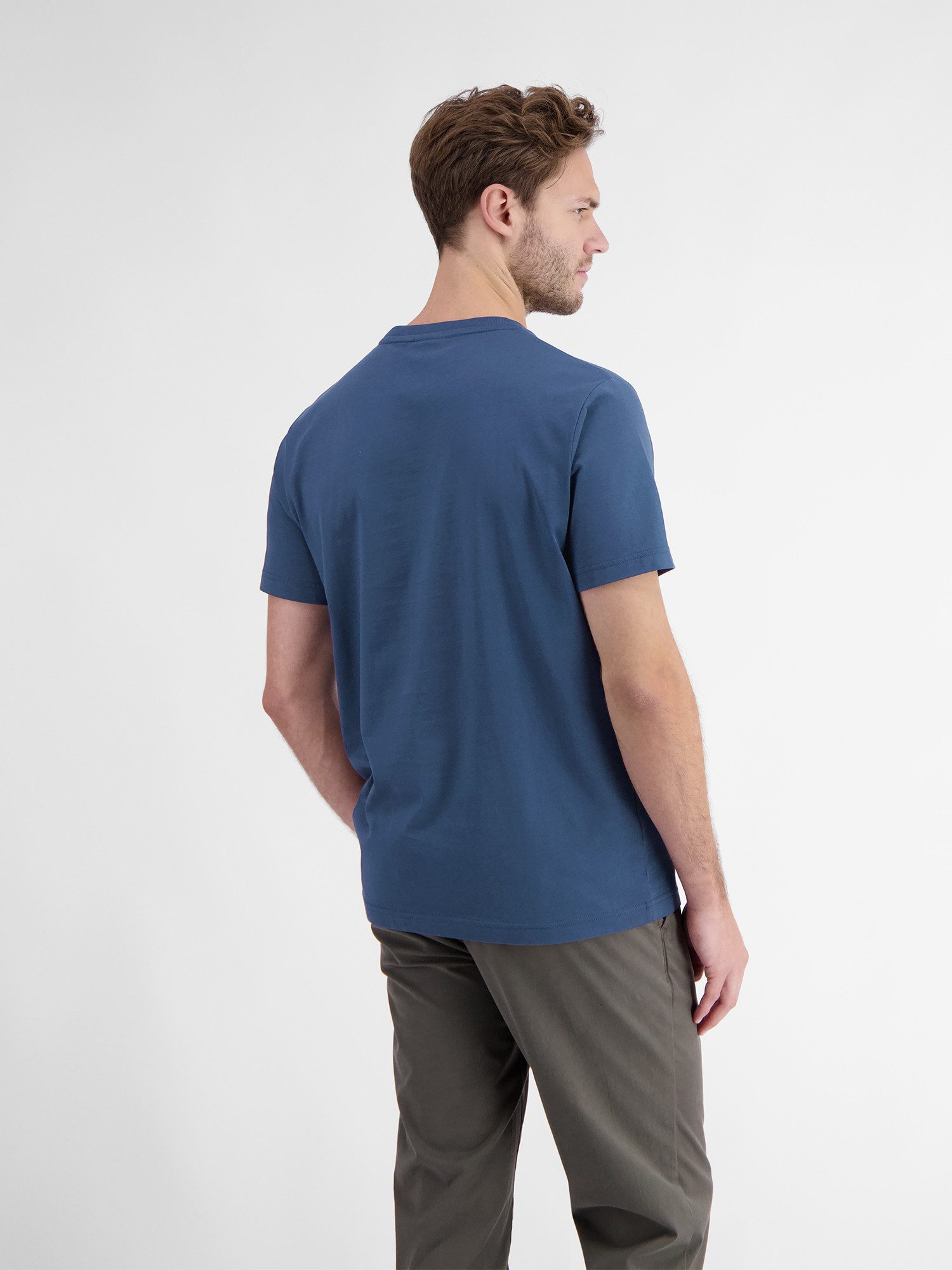 Lerros T-shirt LERROS heren T-shirt met borst-print