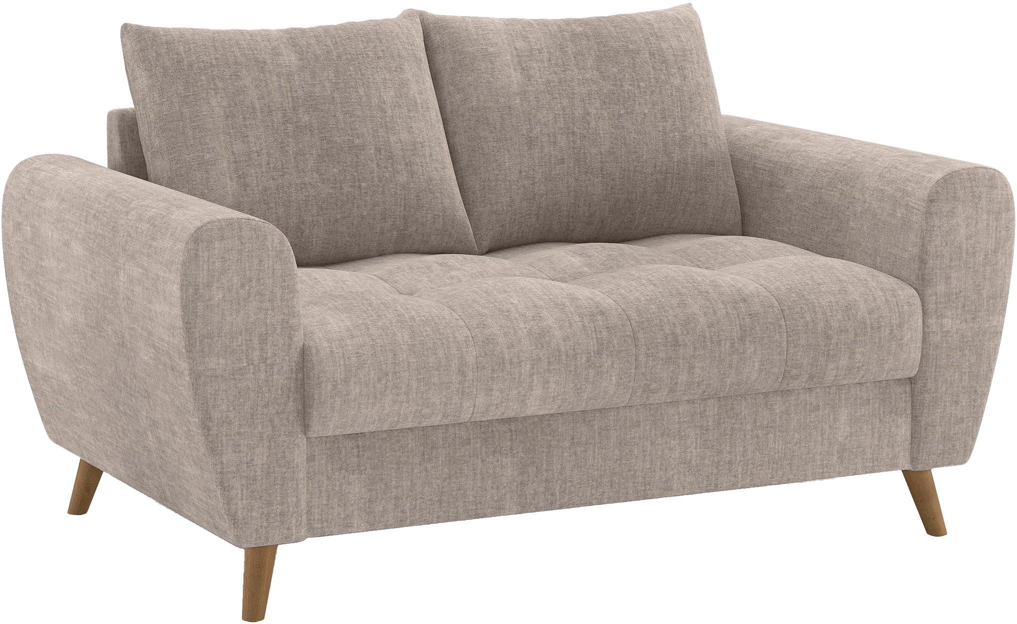 Mr. Couch 2-zitsbank Blackburn II Optioneel met koudschuimvering tot 140 kg belastbaar beige, 2-zitsbanken