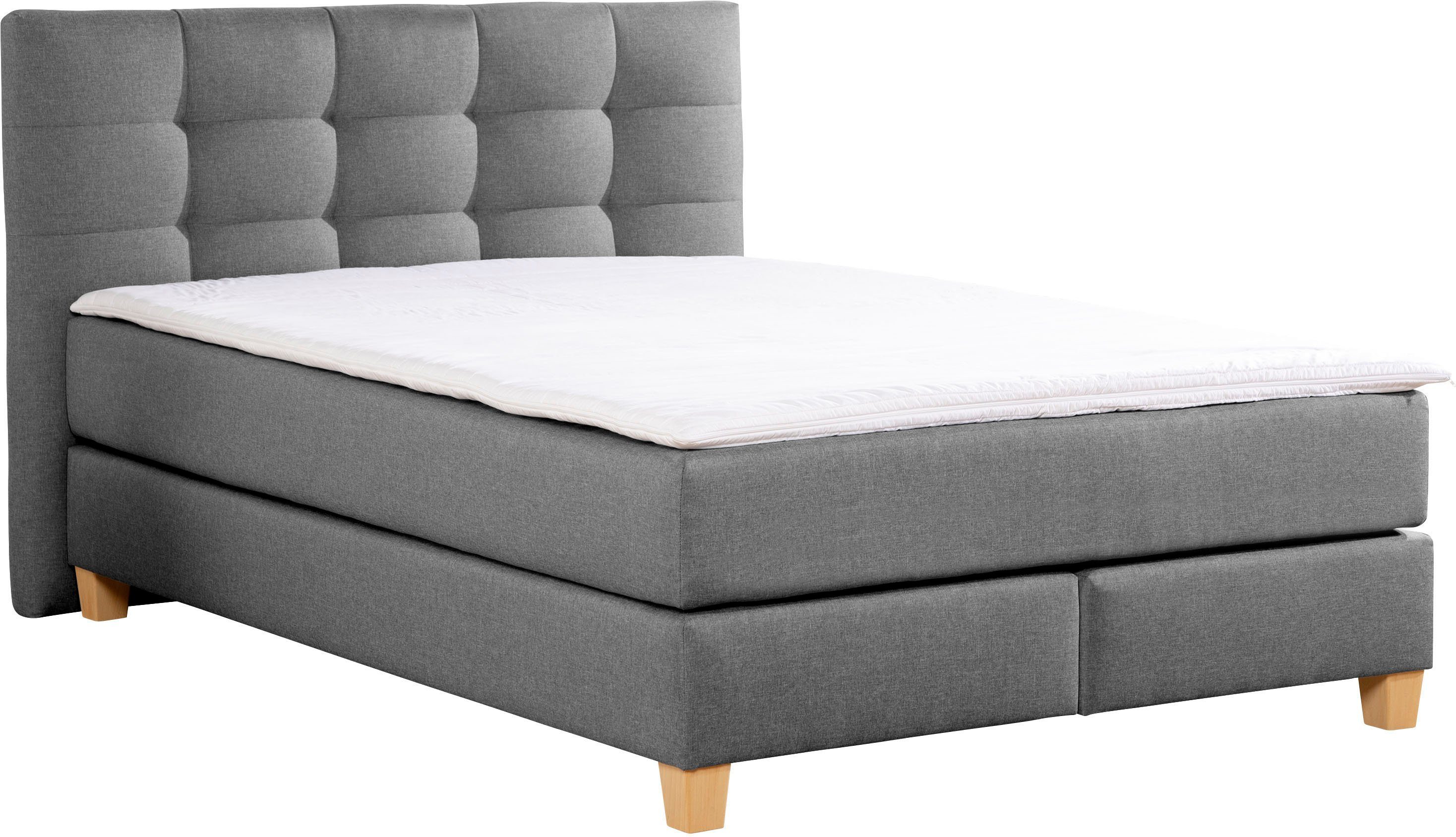 Home affaire Boxspring Moulay incl. topmatras, in extra lang 220 cm, 3 hardheden, ook in h4