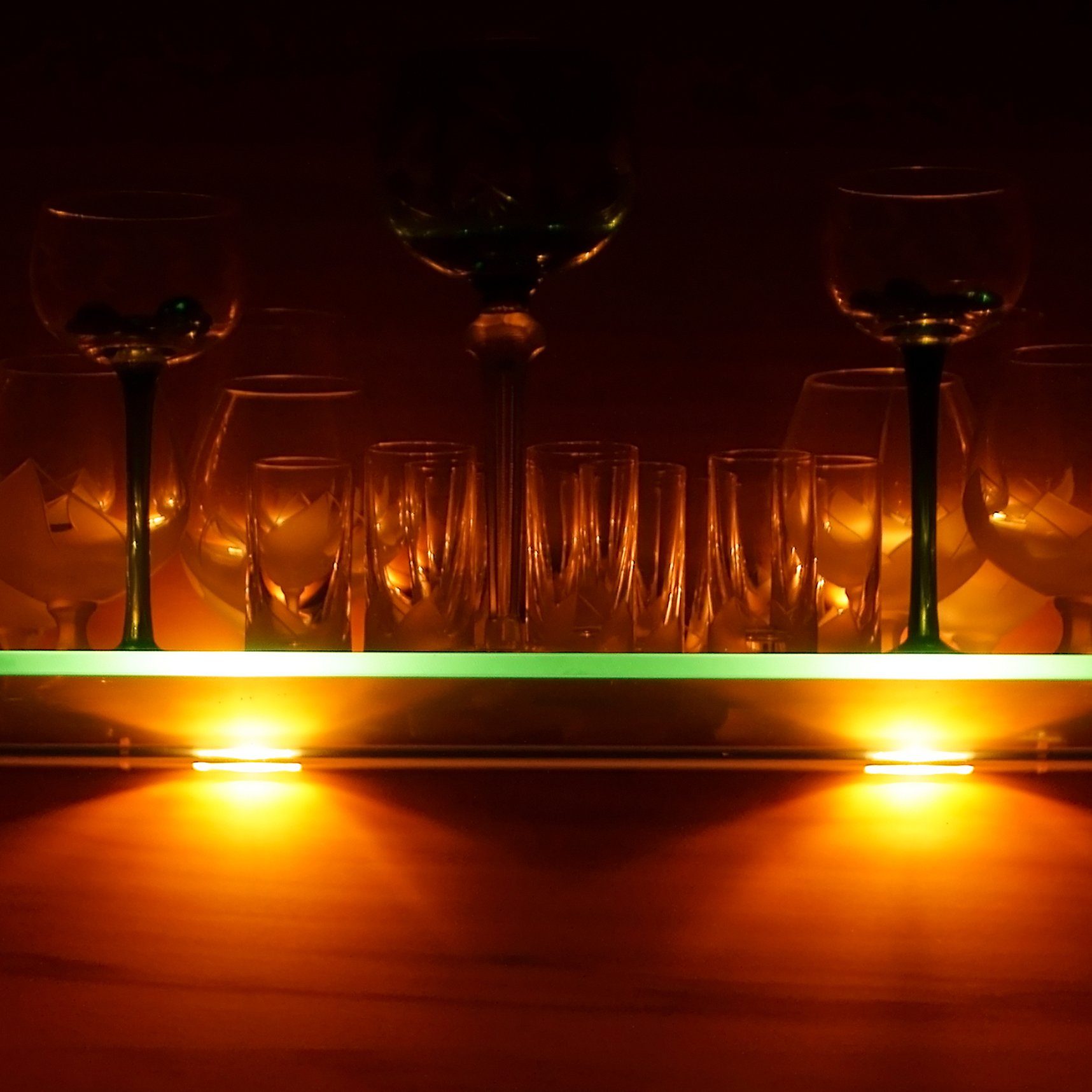 B.K.Licht Decoratieve ledverlichting LED clips, RGB, glasbodem verlichting, glasrandlichten, lampen