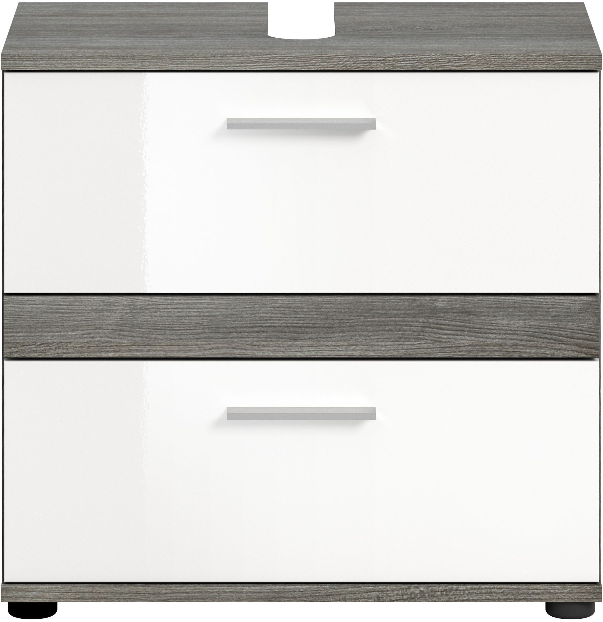 welltime Wastafelonderkast LUCCA, TOPSELLER!, Breedte 60 cm, 2 lades, hoogwaardige MDF front