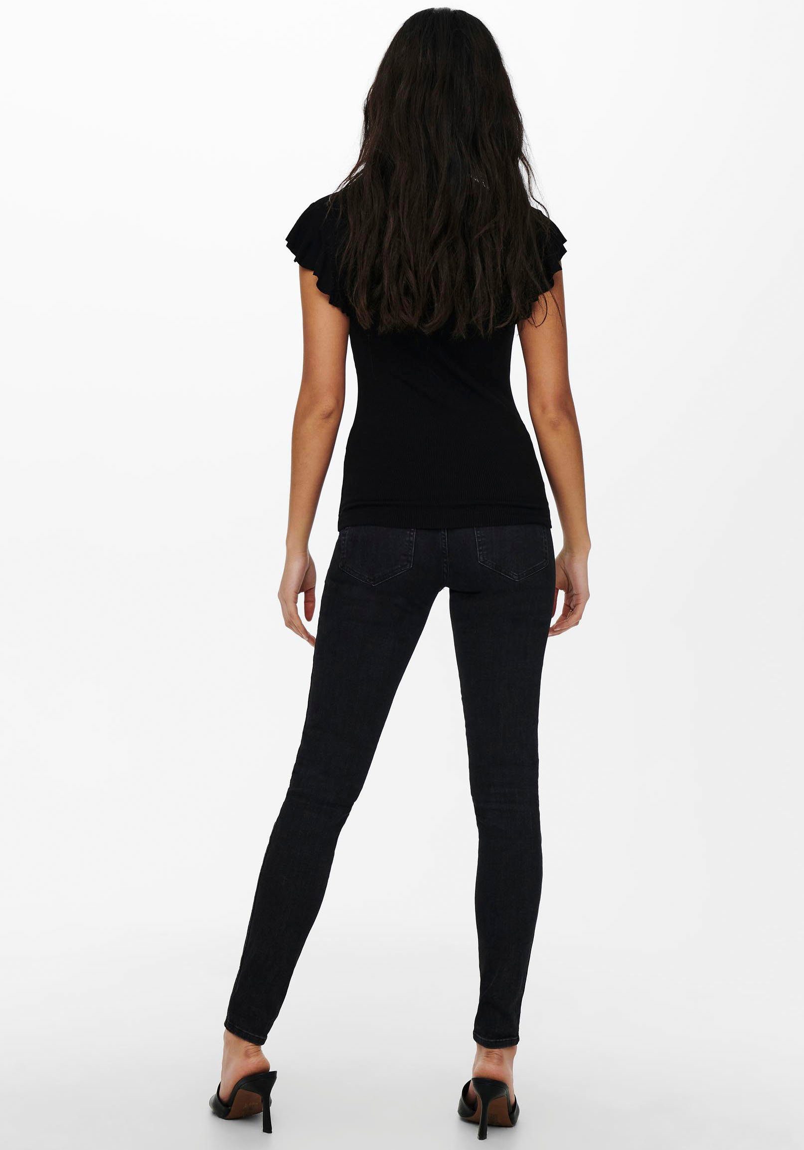 Only Shirt met V-hals ONLBELIA S/L TOP JRS NOOS