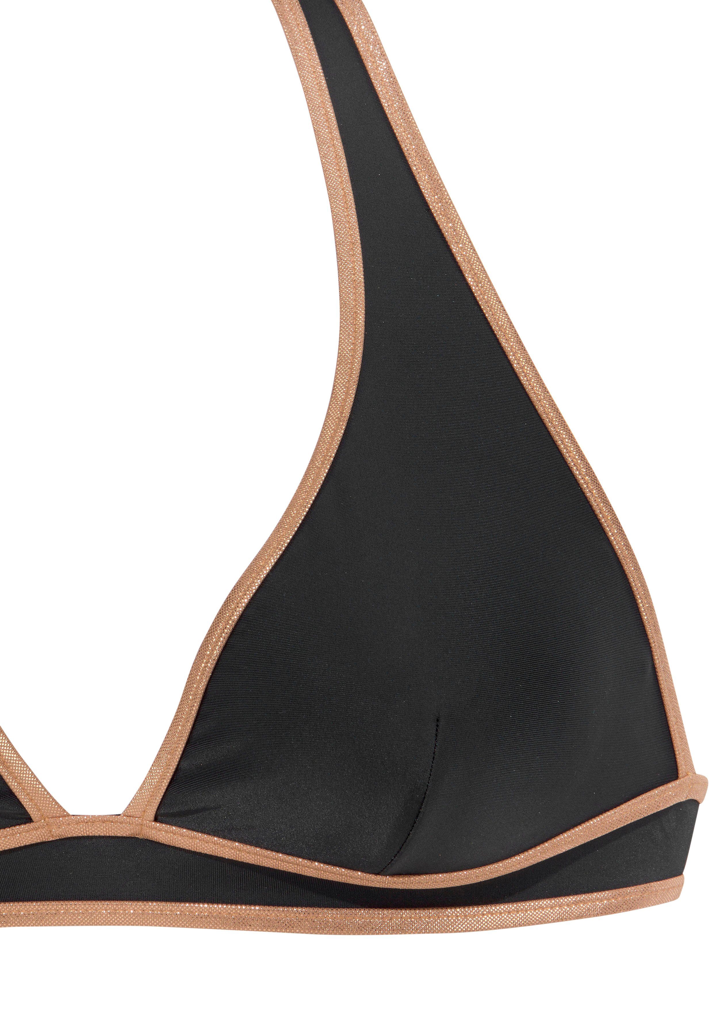 Bruno Banani Triangel-bikinitop Milano met koperen bies