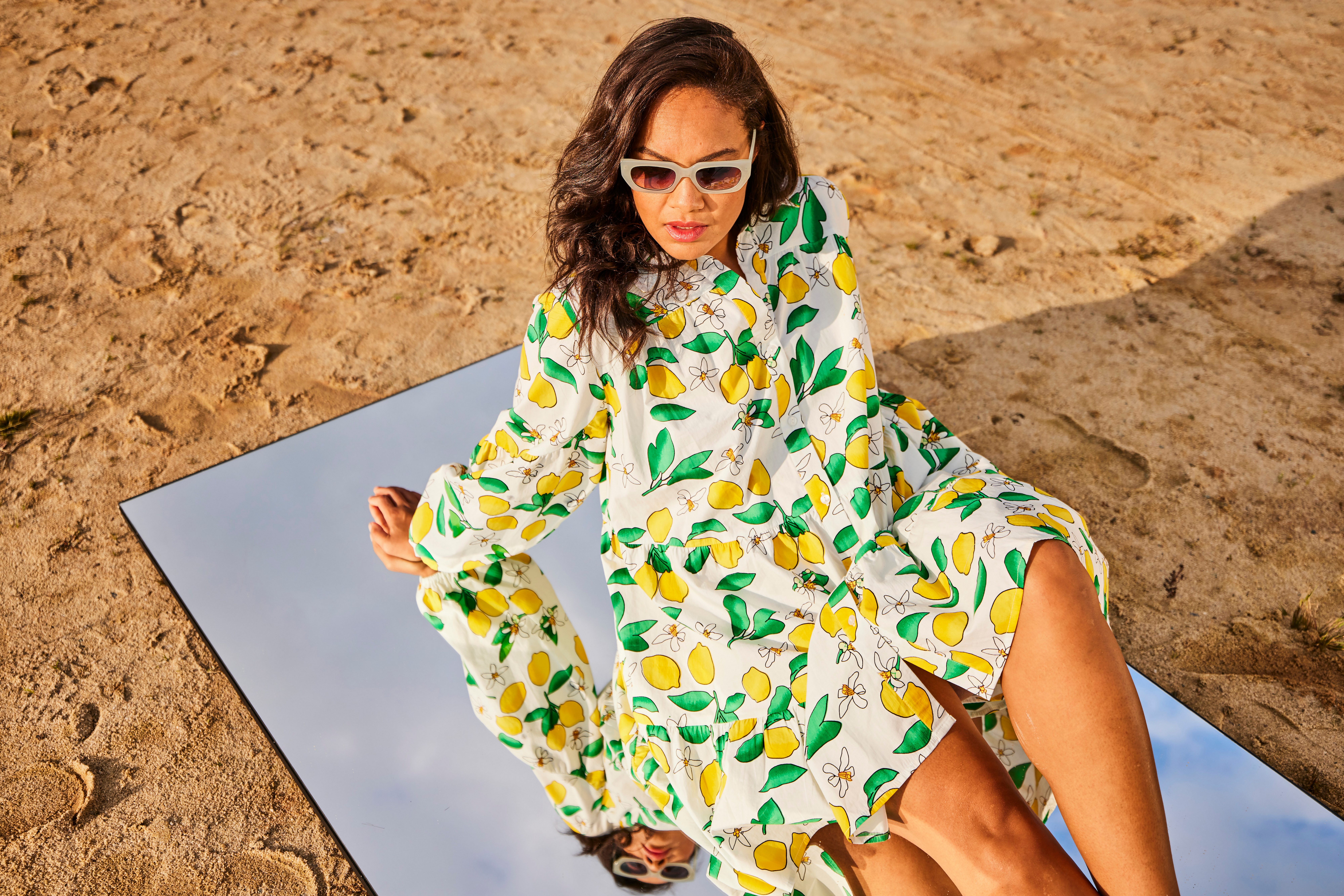 Aniston PLUS Lange tuniek in effen kleuren of met citroenprint - nieuwe collectie