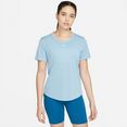 nike trainingsshirt dri-fit one women's standard fit short-sleeve top blauw