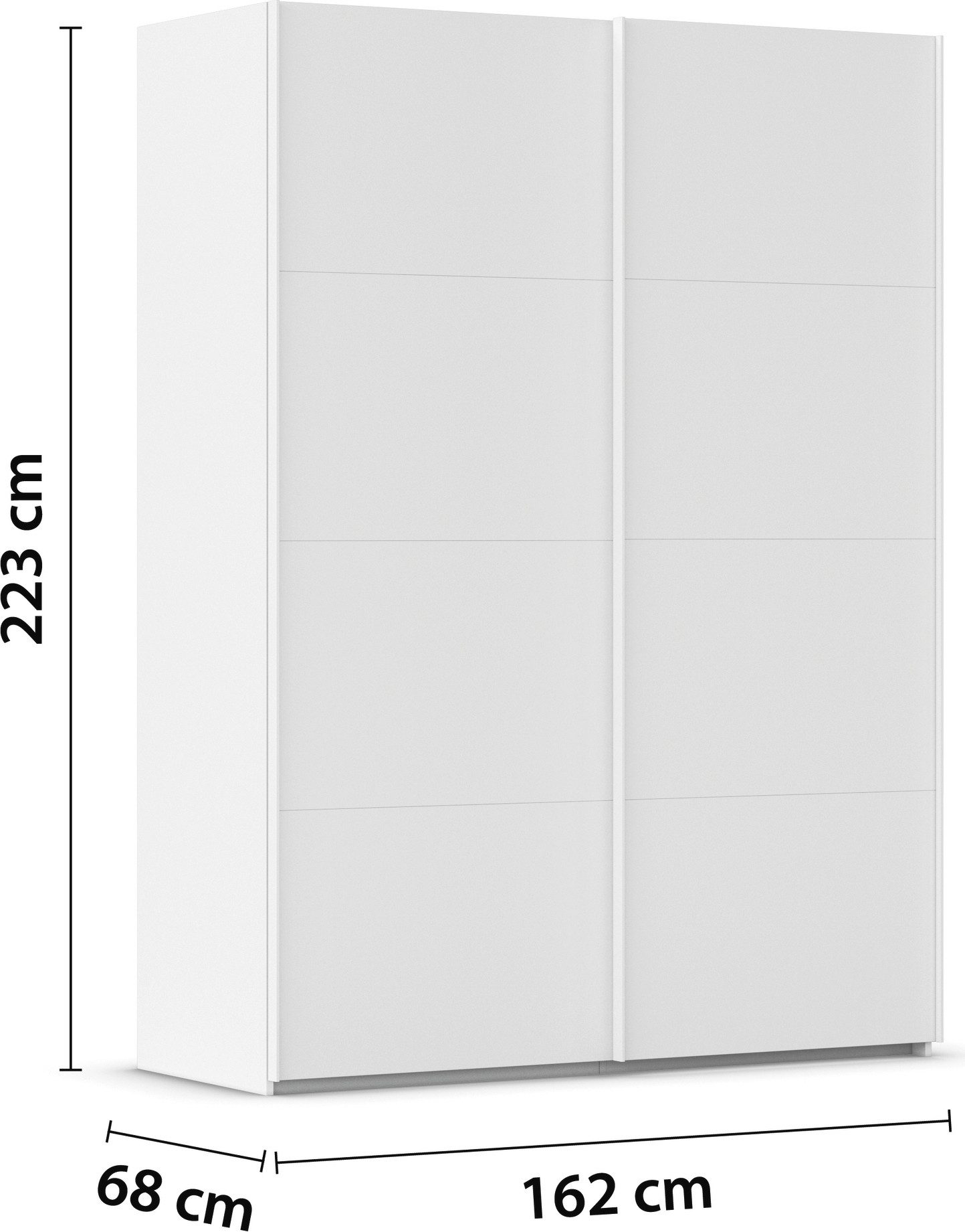 rauch Schuifdeurkast Kledingkast Kast Garderobe Slaapkamerkast EVELYN in elegante stijl, in 5 breedtes, handgrepen in corpuskleur made in germany