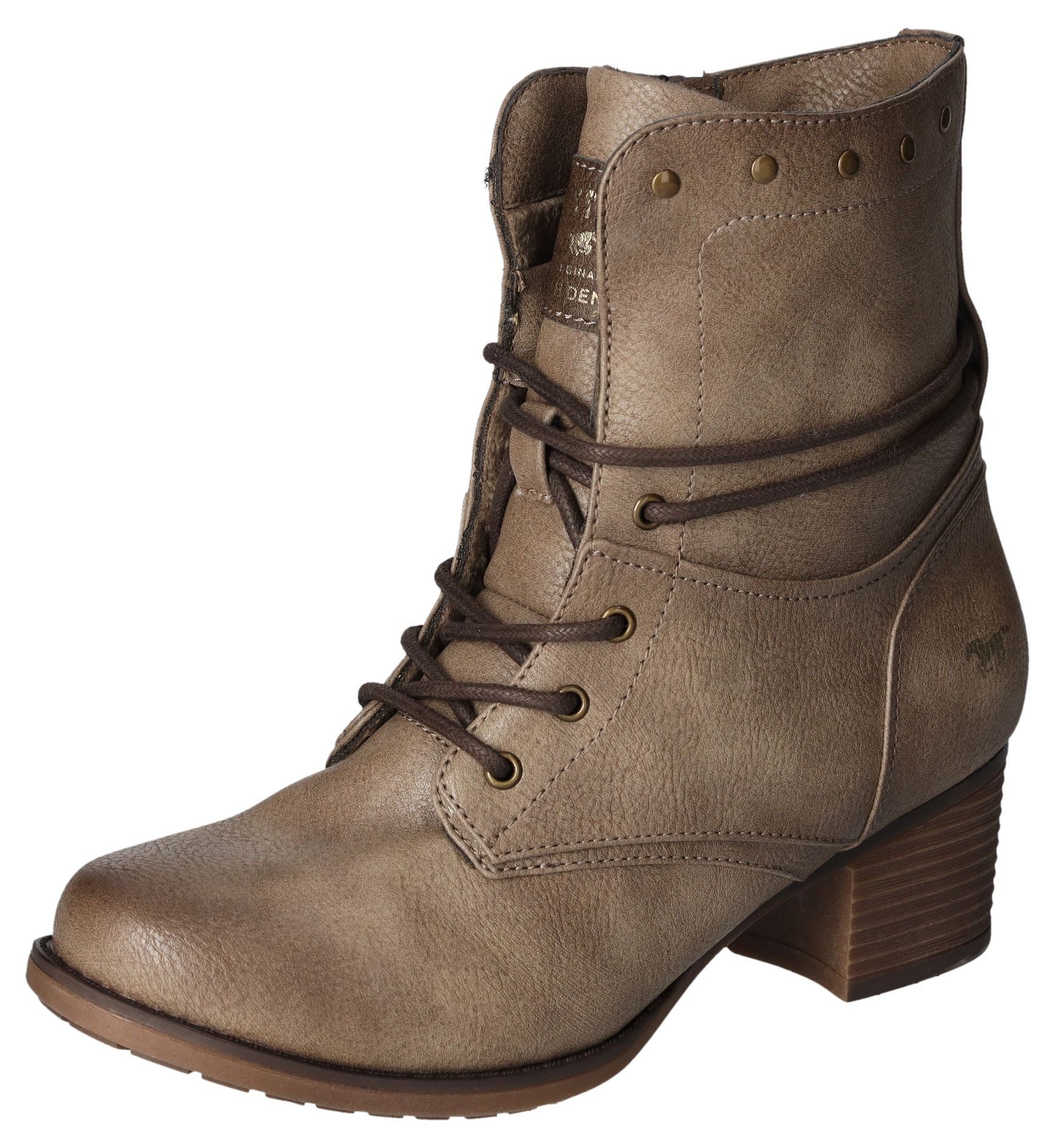Mustang Shoes Laarsjes Bikerboots, enkellaarsjes met binnenrits