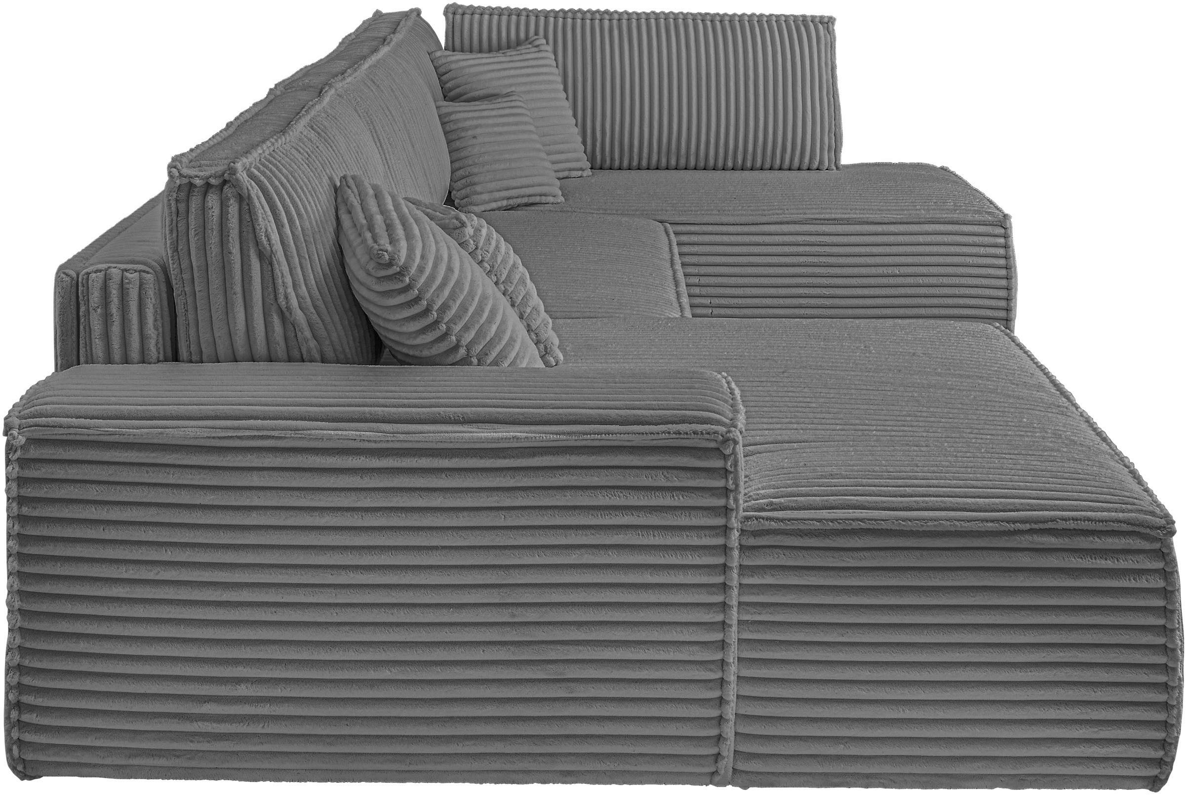 andas Zithoek FINNLEY U-model XXL 329 cm, bedbank, slaapfunctie m. bedkist