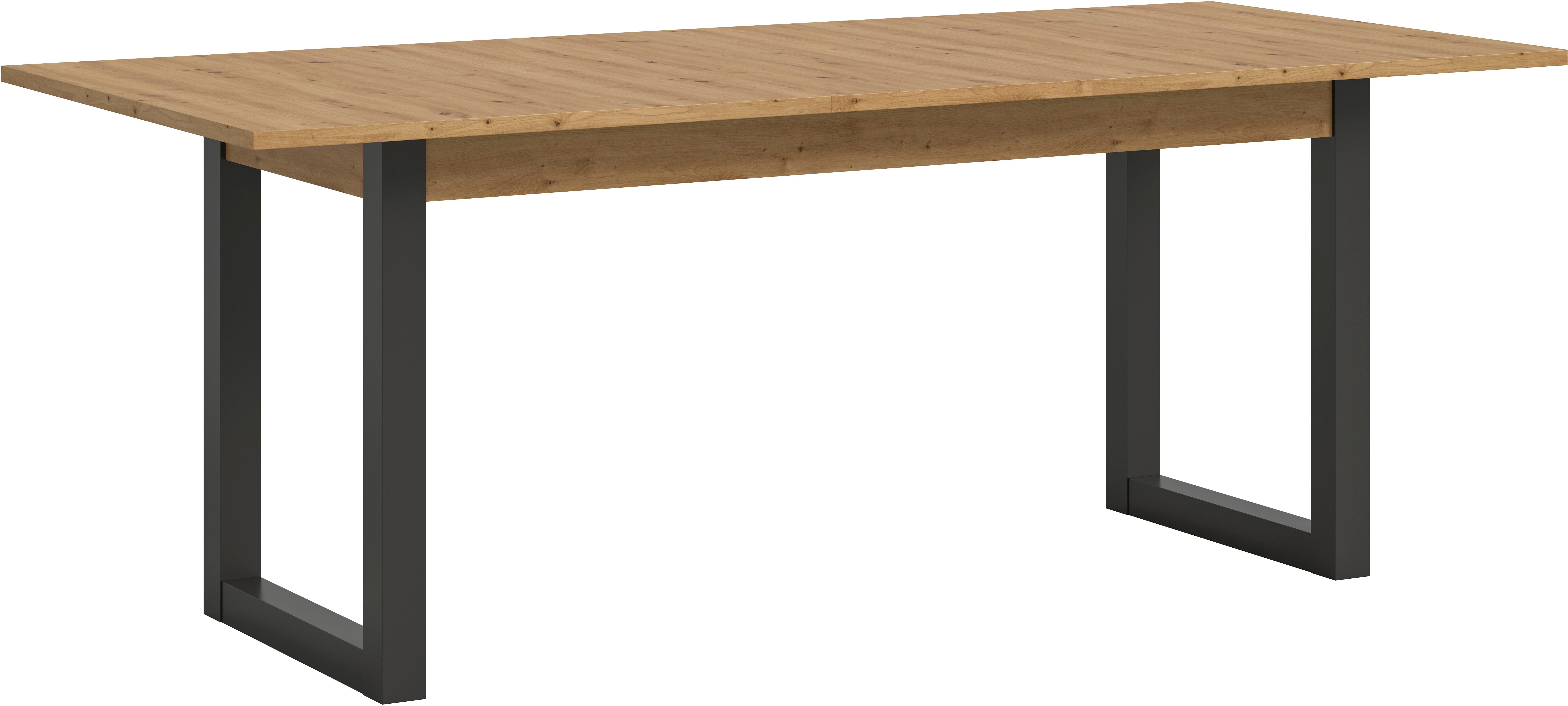 INOSIGN Eettafel Rail, uitschuifbaar 150 - 190 cm, inclusief 40 cm inlegplaat
