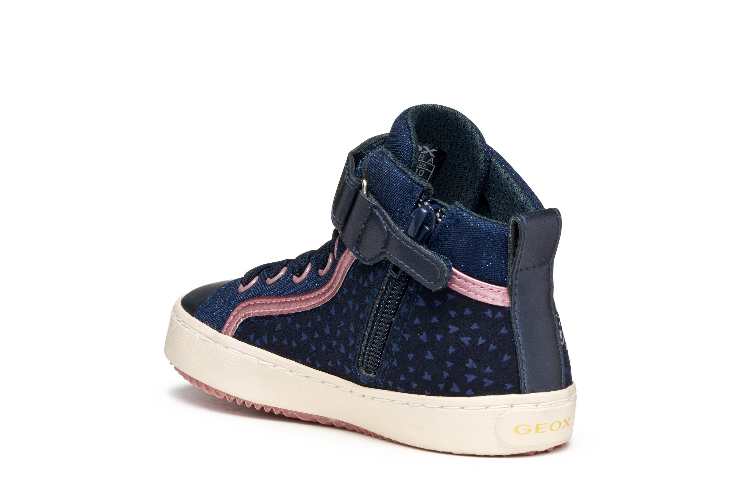 Geox Sneakers J Kalispera Girl Veterboots, glitterschoen met elastiek, maatsjabloon om te downloaden