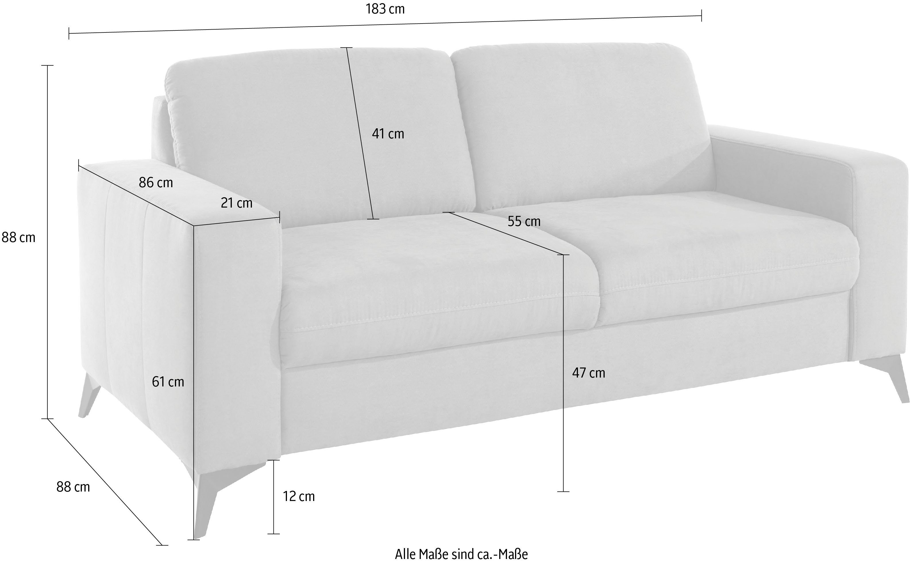 Places of Style 2,5-zitsbank Lolland met binnenvering, ook met afwasbare bekleding