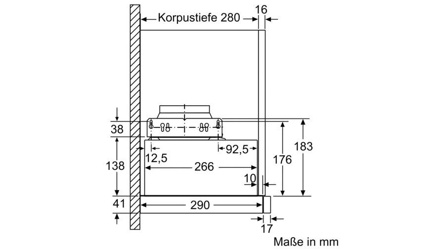 Constructa Vlakscherm-afzuigkap CD30677 (1 stuk)