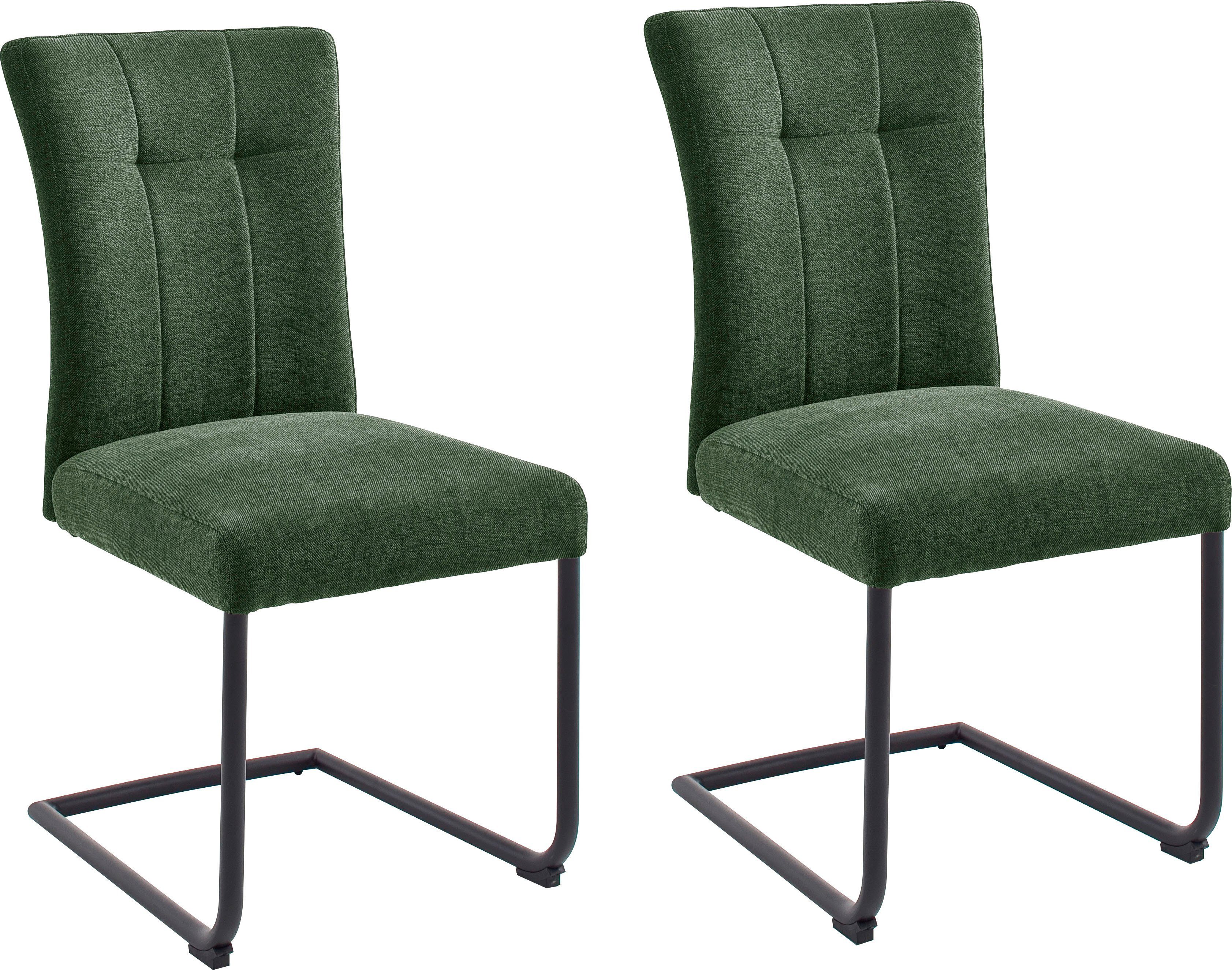 MCA furniture Vrijdragende stoel Calanda Eetkamerstoel met aqua clean bekleding, nosag vering, belastbaar tot 120 kg (set, 2 stuks)