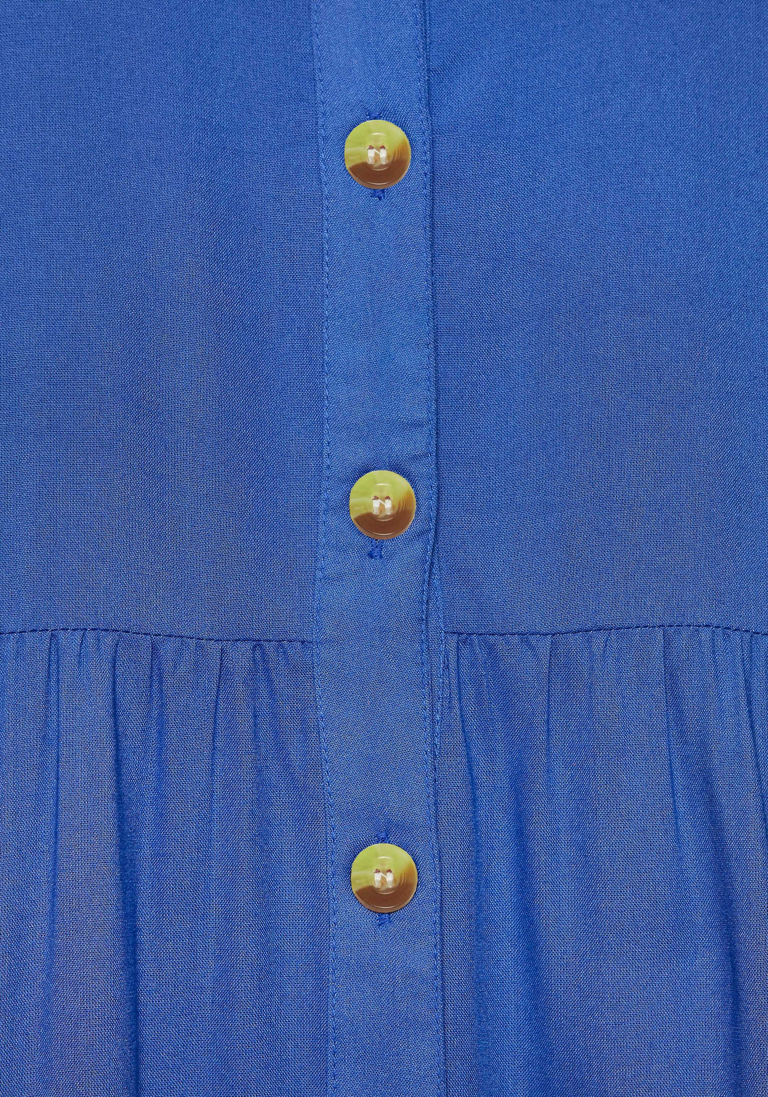 Vivance Zomerjurk van geweven viscose, blousejurk met knoopsluiting en overhemdkraag