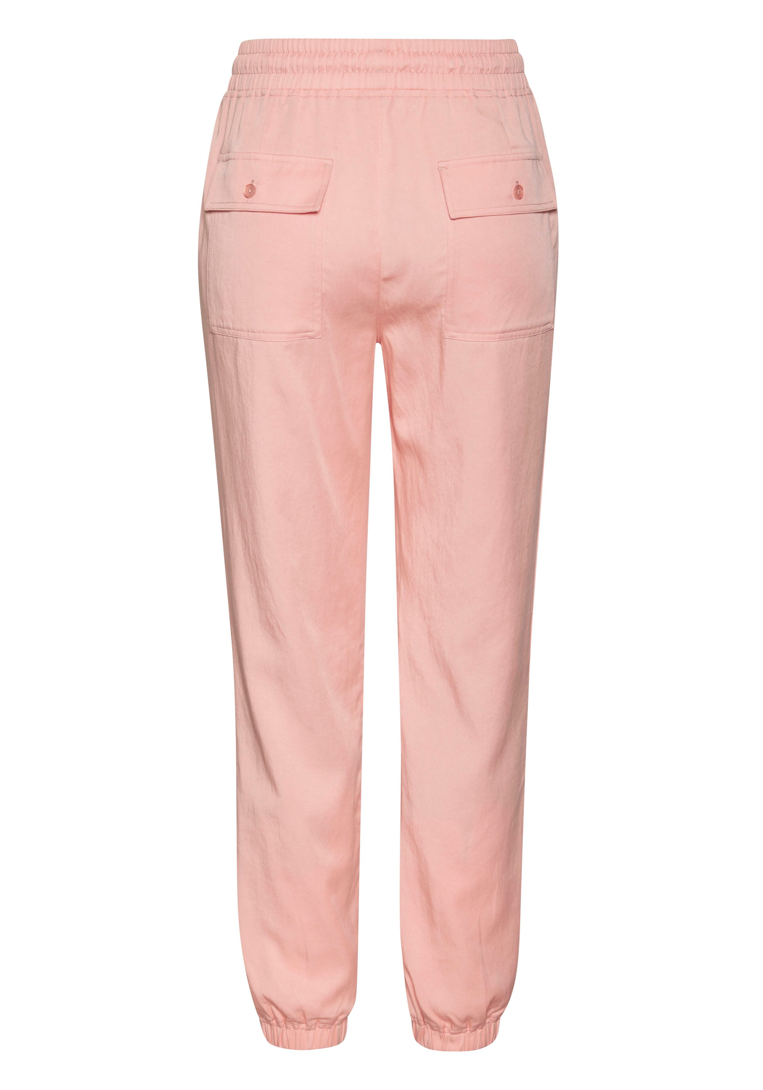 Lascana Comfortbroek van geweven stof, elastische stofbroek met zakken