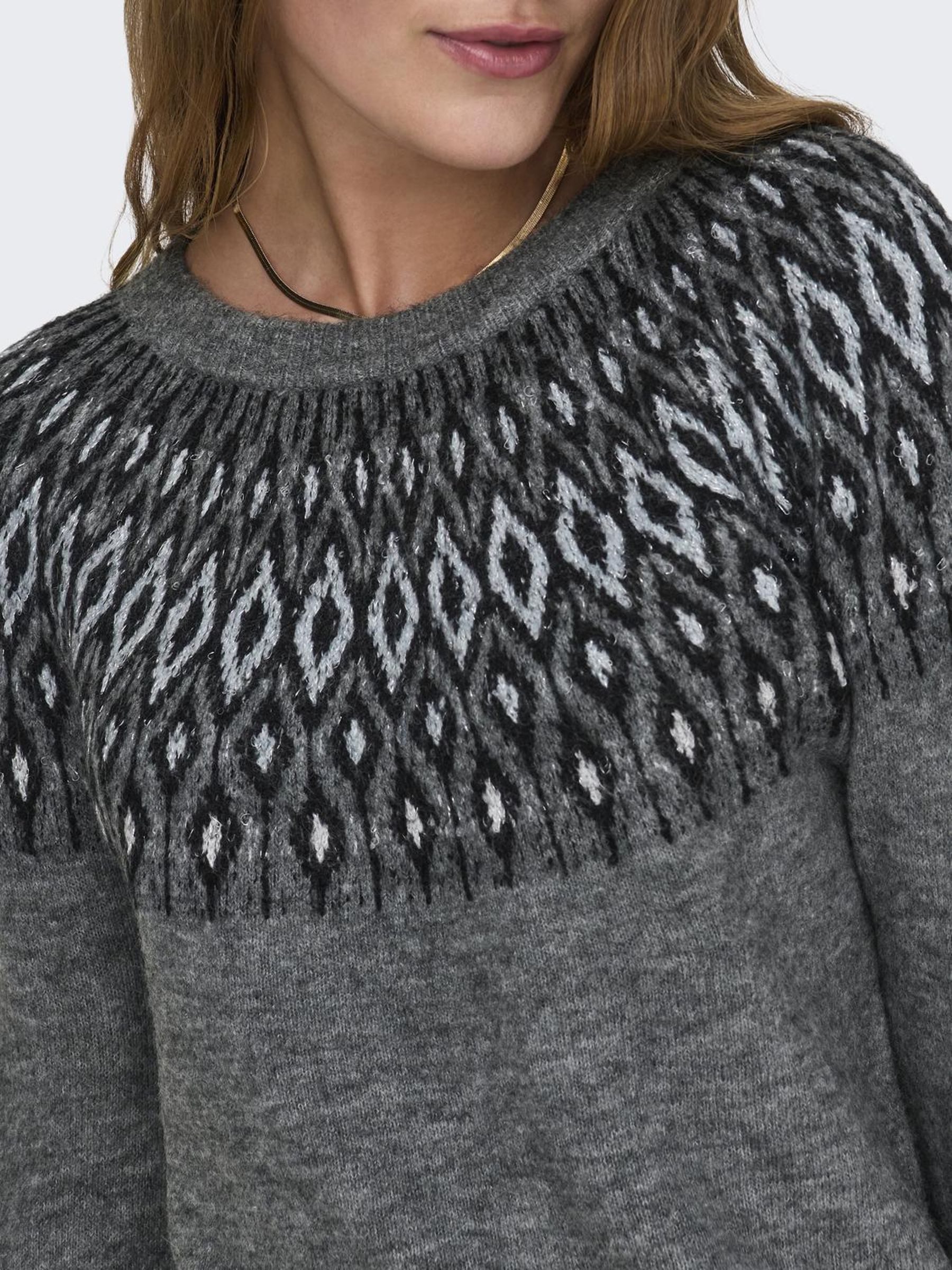 Only Trui met ronde hals ONLALINA LS JQ O-NECK EX KNT