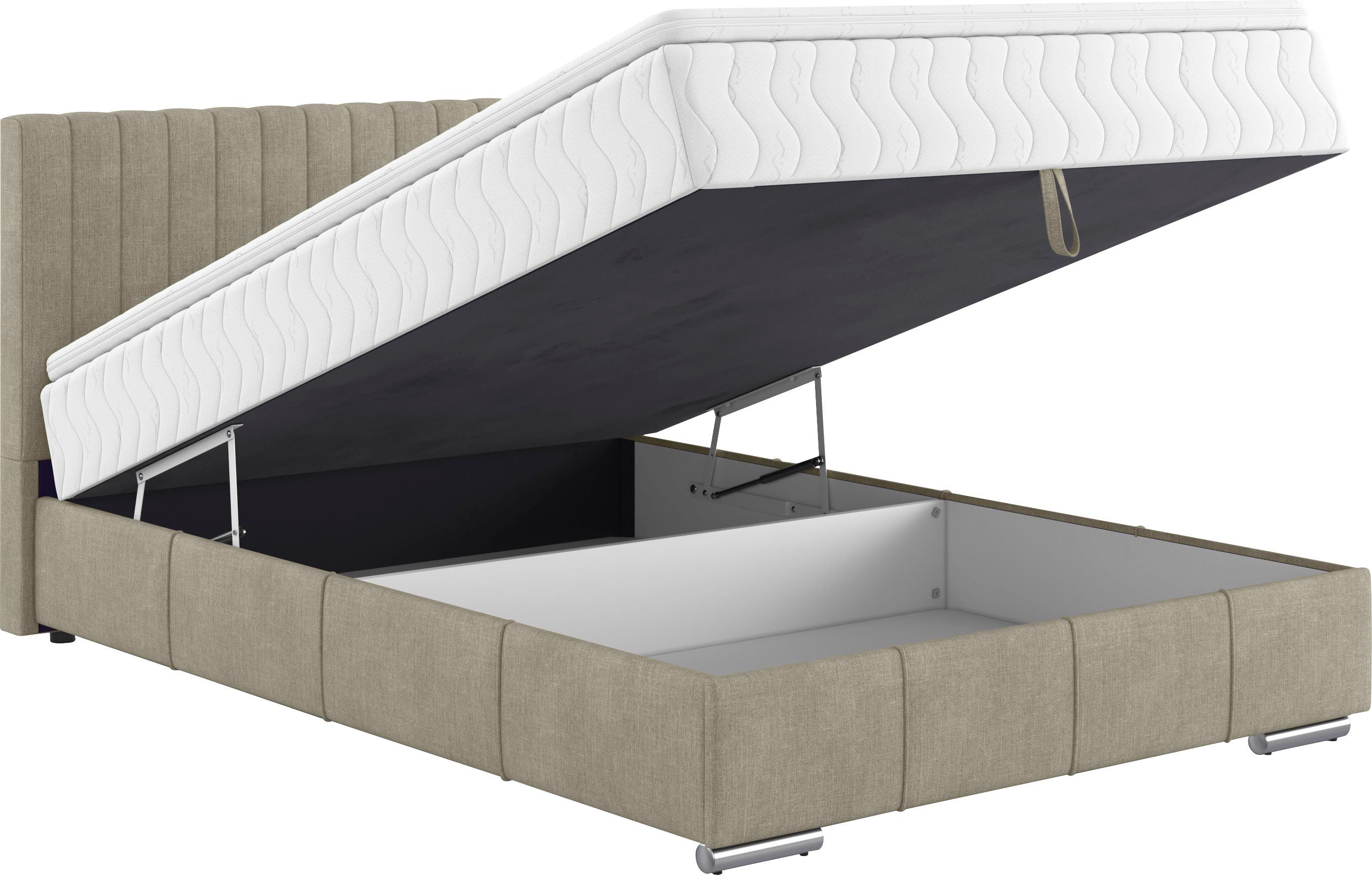 INOSIGN Boxspring Thor met bedbodem, incl. matras, topverkoper Topmatras en sierkussen, in verschillende hardheden beschikbaar