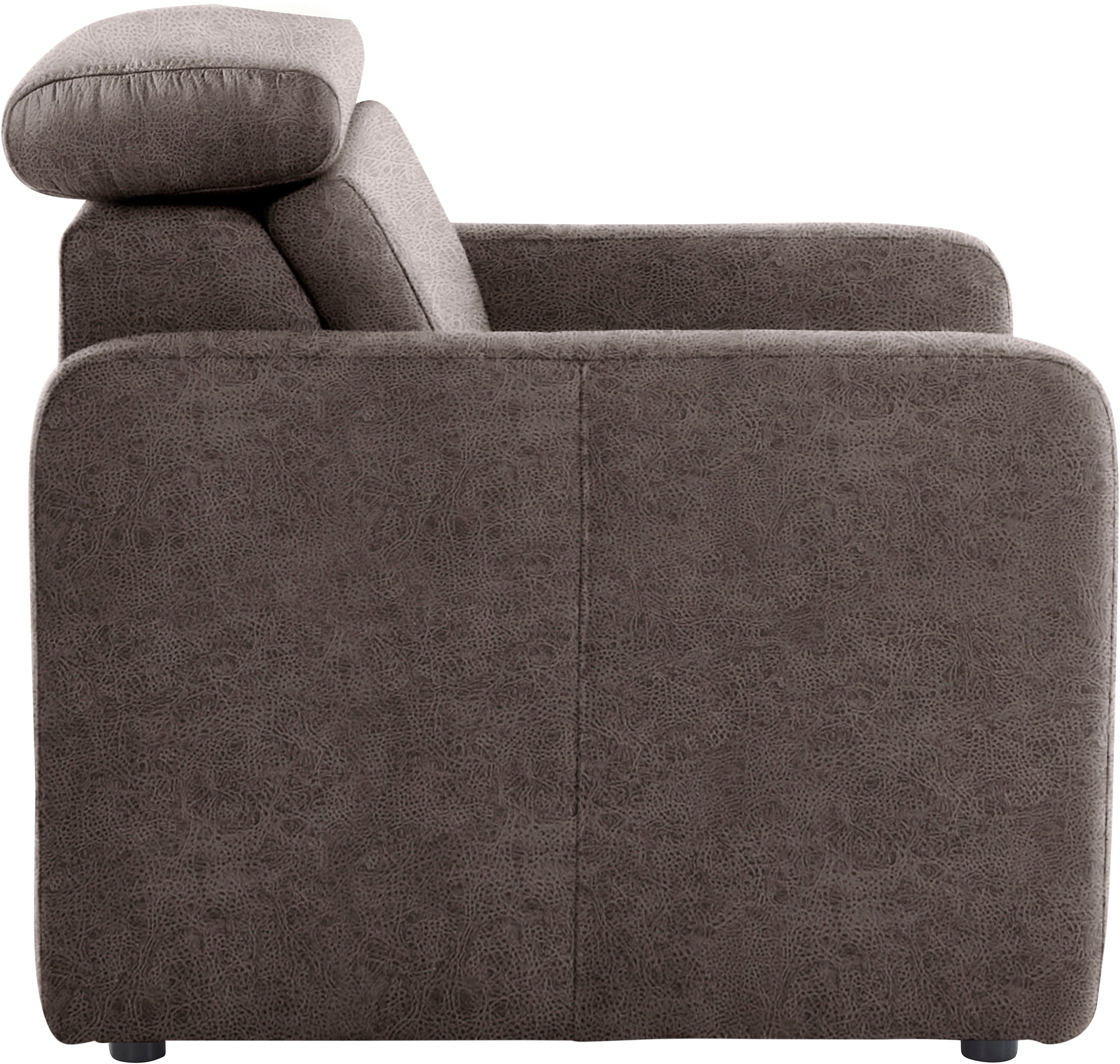 sit&more Fauteuil Bologna met binnenvering, met verstelbare hoofdsteun
