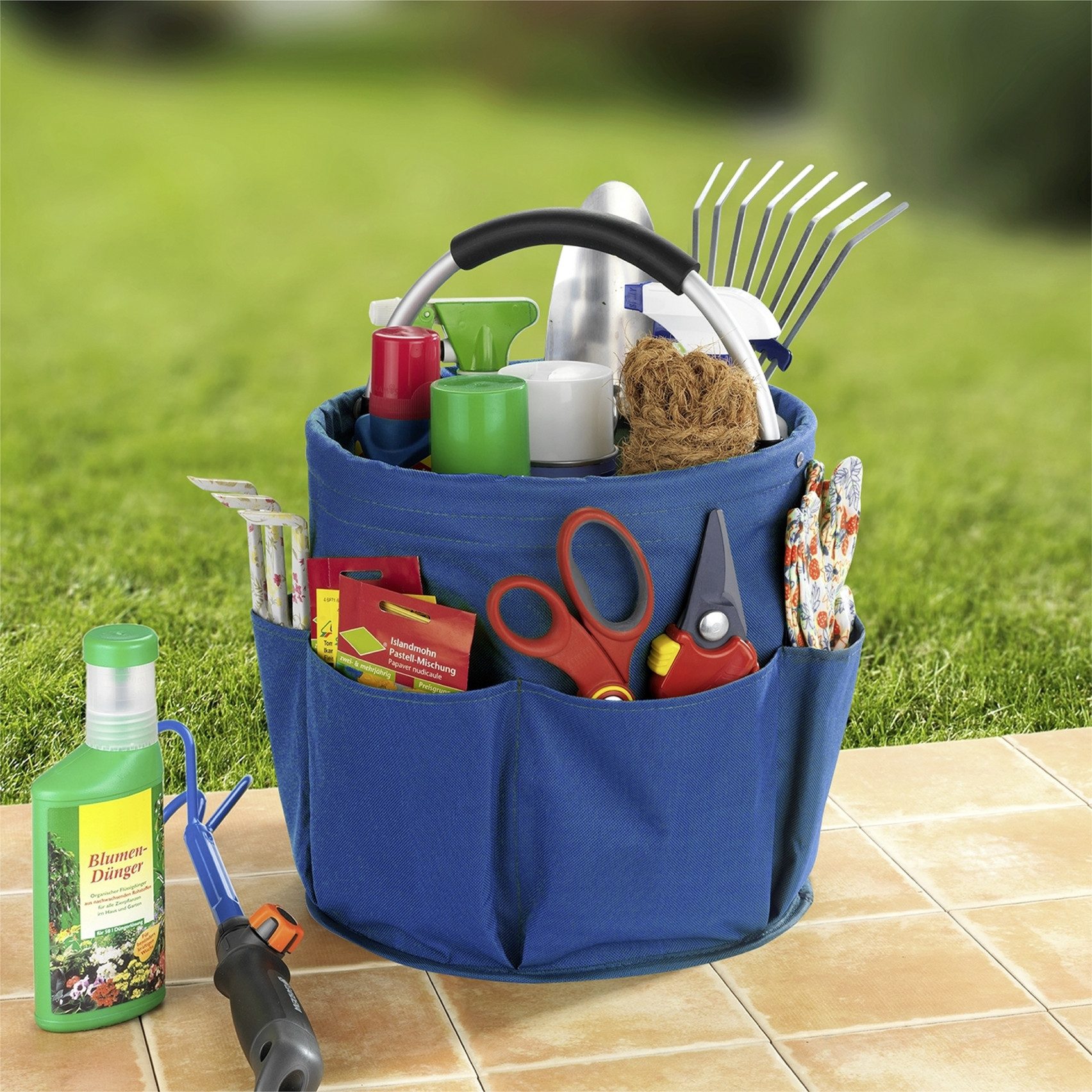 Maximex Organizer Universal-Reinigungs-Caddy Multifunctioneel mand met 6 buitenzakken, ideaal voor huishouden, tuin & kamperen