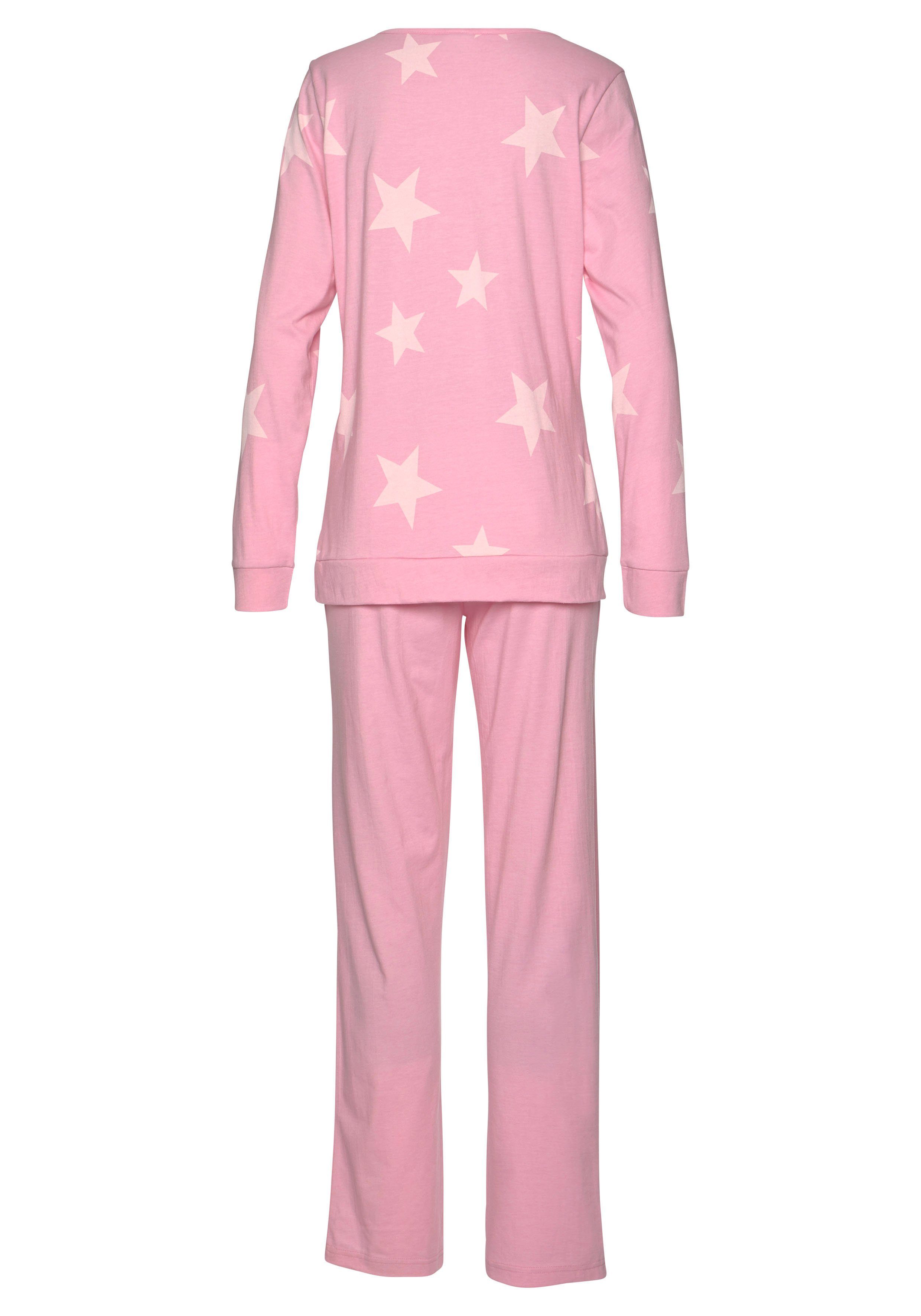 Arizona Pyjama in een gemêleerde look met sterretjes (2-delig)