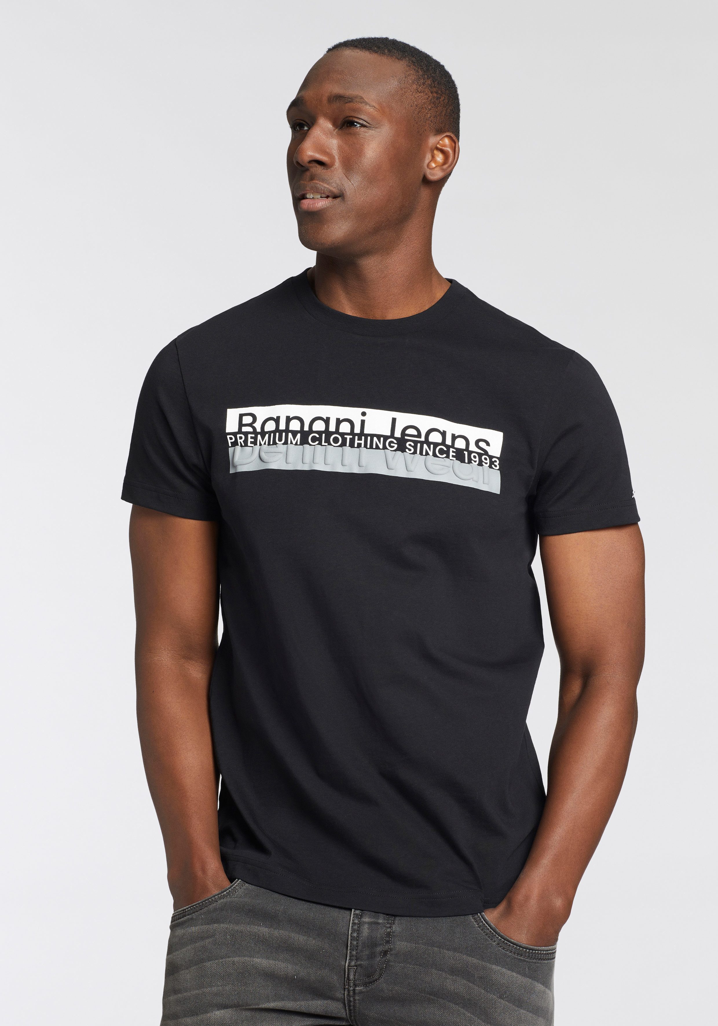 Bruno Banani T-shirt met modieuze frontprint