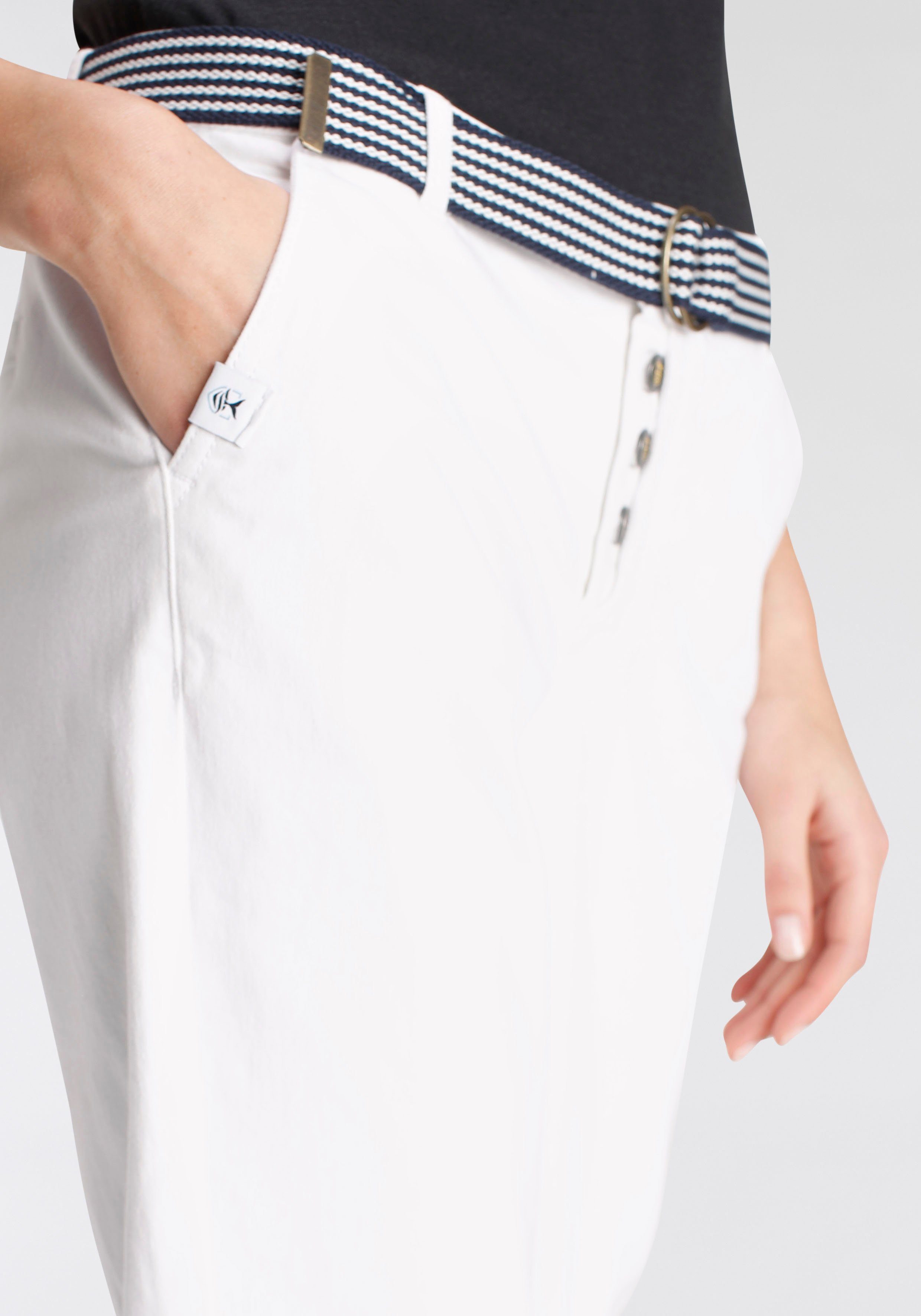 DELMAO Chino met bijpassende riem (set, 2-delig, Met gordel)