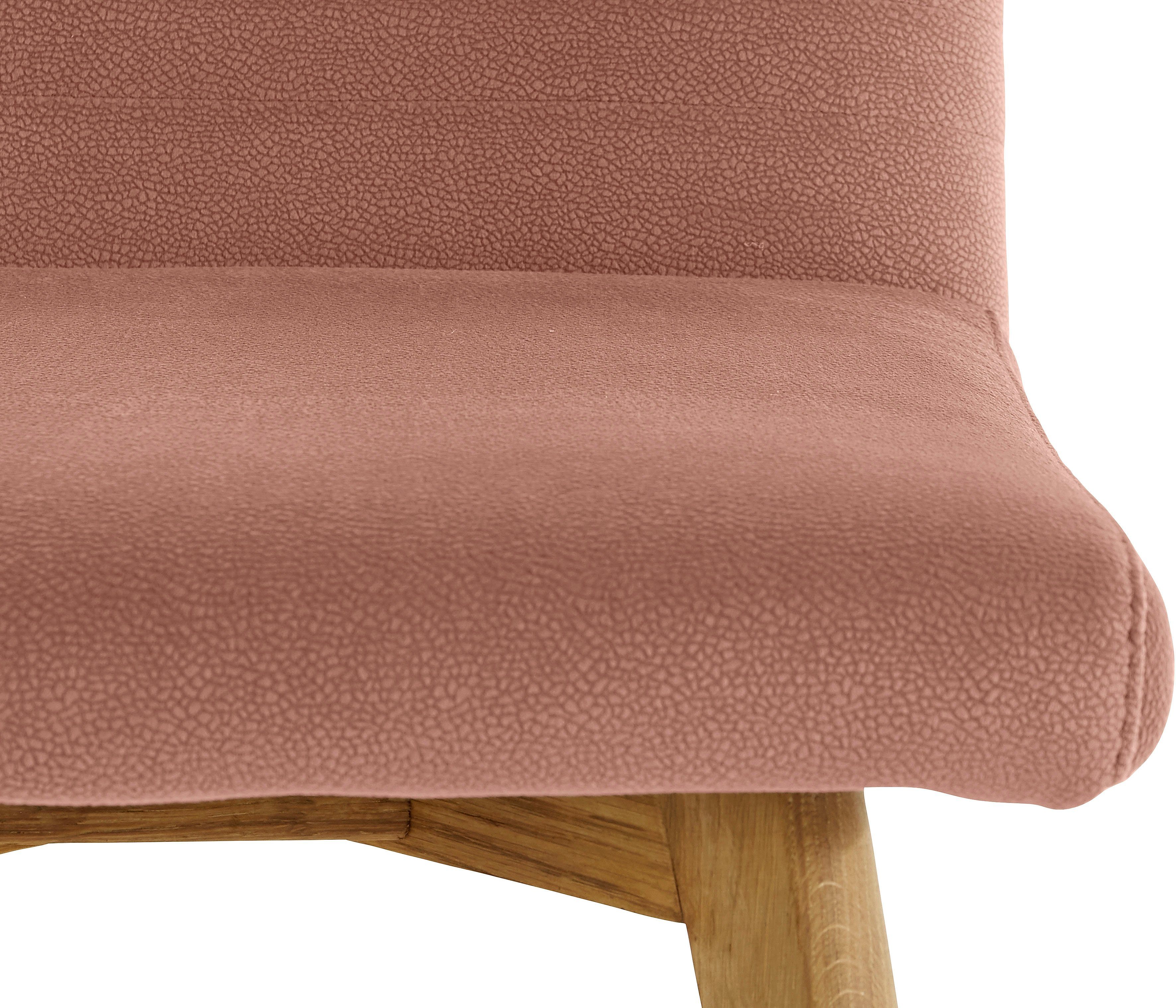 OTTO products Eetkamerstoel Alessja Bekleding van microvezel, frame van eiken massief hout (set, 2 stuks)